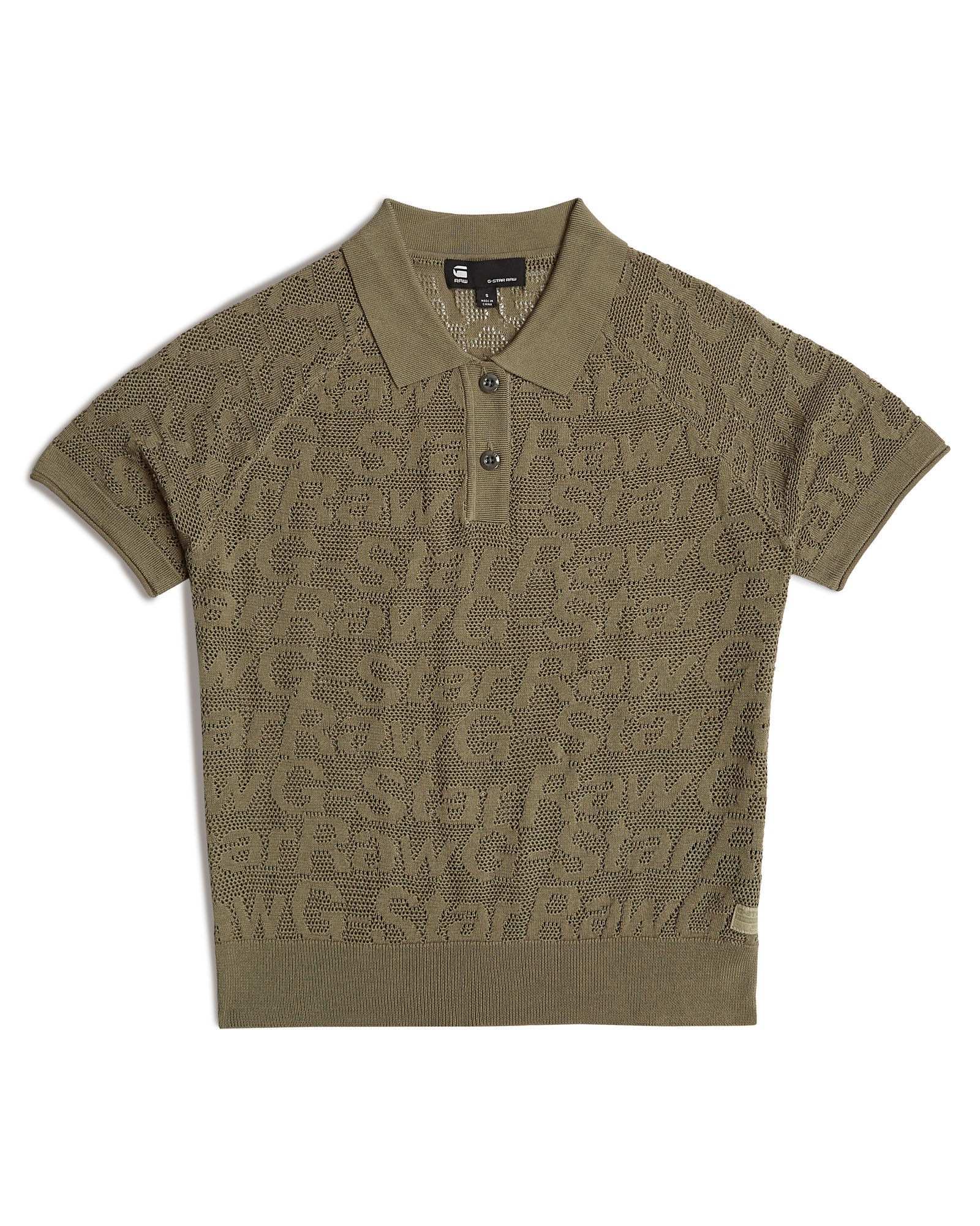 G-STAR Longpullover »Pointelle Lightweight Knitted Poloshirt«