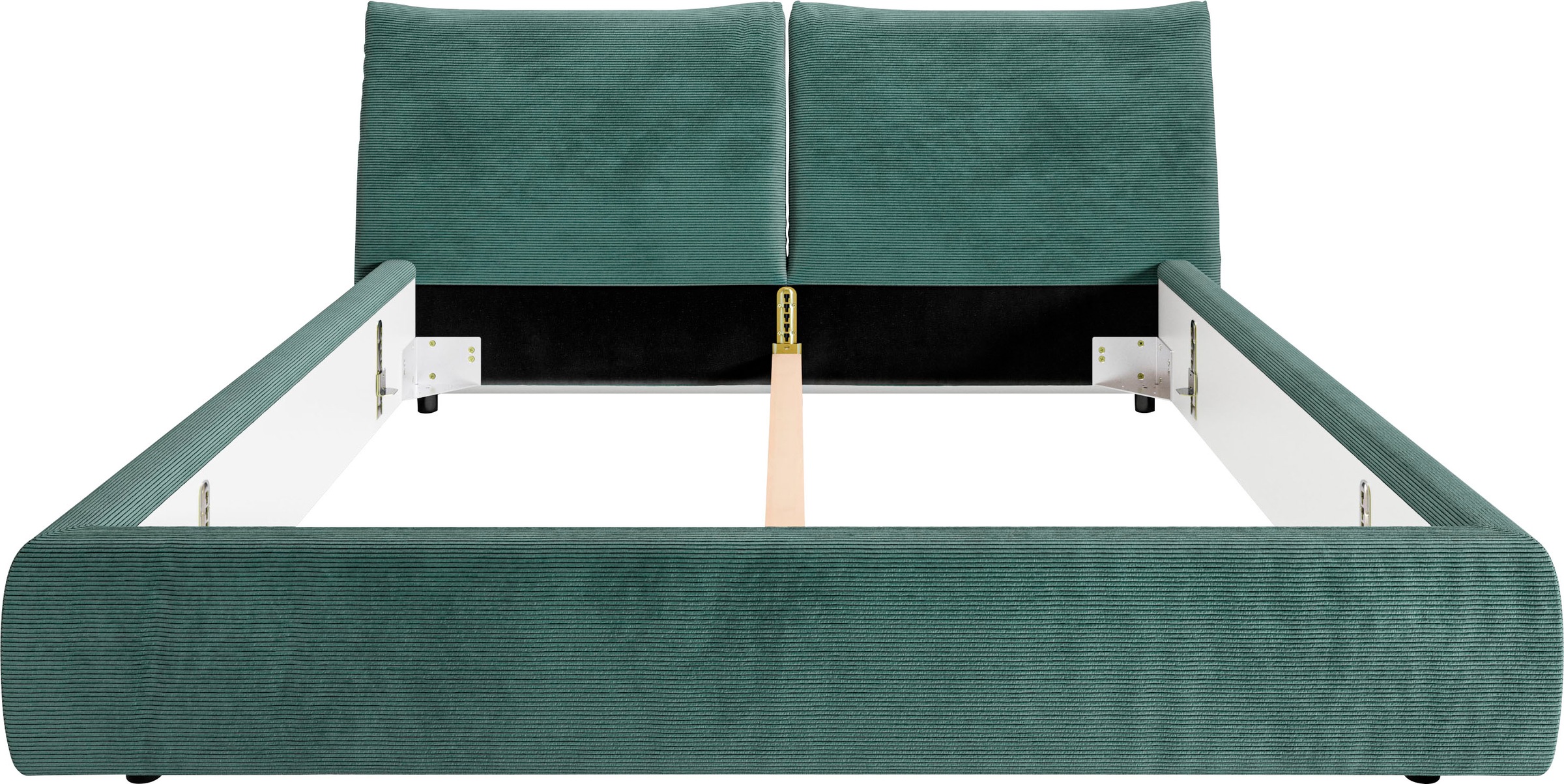 Home affaire Polsterbett »Priora in 4 Breiten bis 200cm« auch in NaturLEDER, Cord, belastbar bis 280kg, auch Überlänge 220 cm