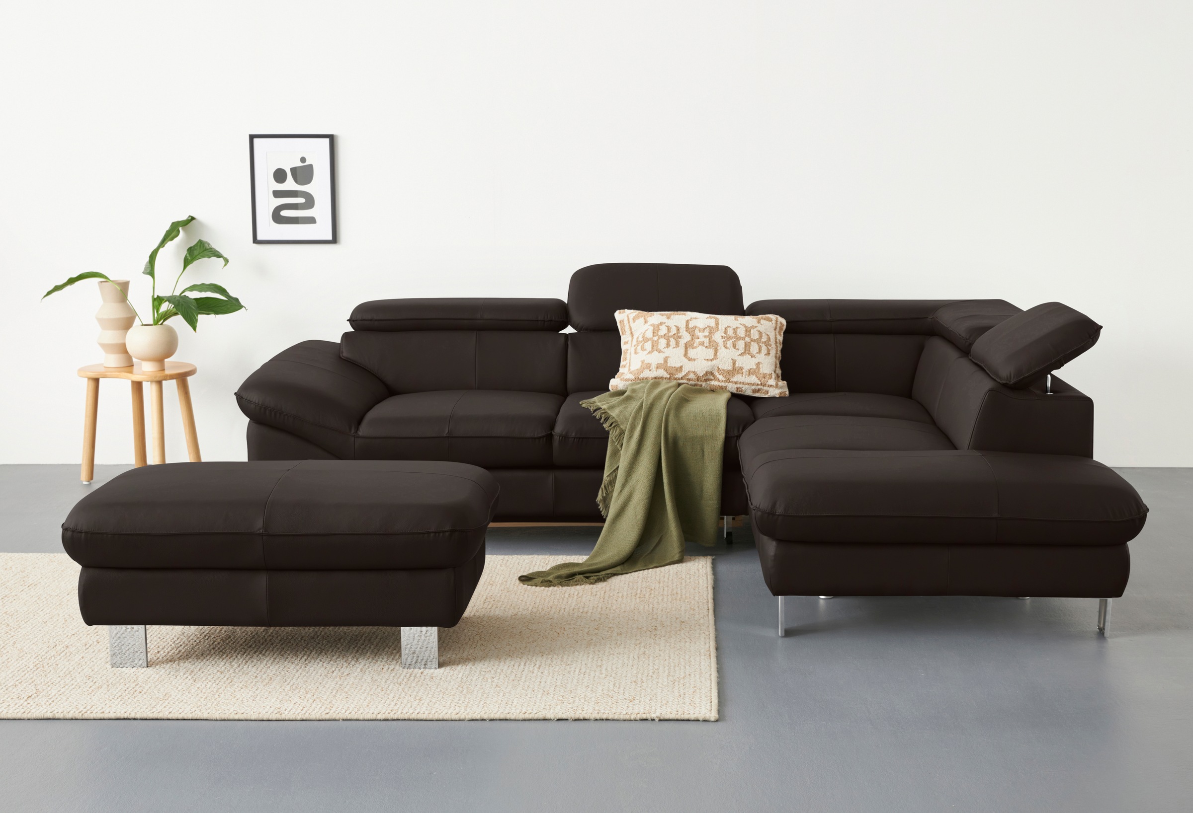 COTTA Ecksofa »Driver L-Form«, mit Kopfteilverstellung, wahlweise mit Bettfunktion & Bettkasten