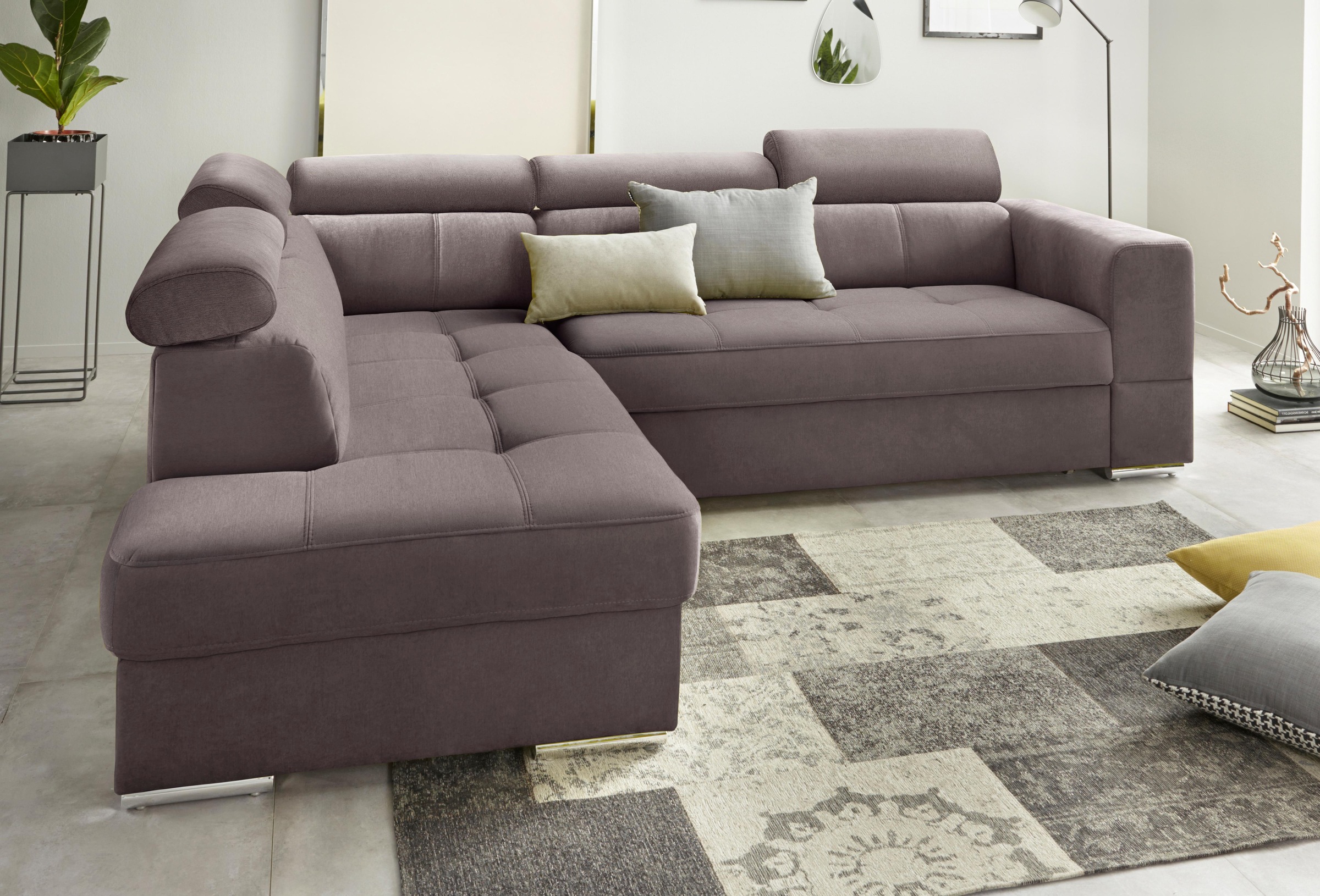 Trendmanufaktur Ecksofa Mit Ottomane Wahlweise Mit Bettfunktion Und Bettkasten Auf Rechnung Kaufen Quelle De