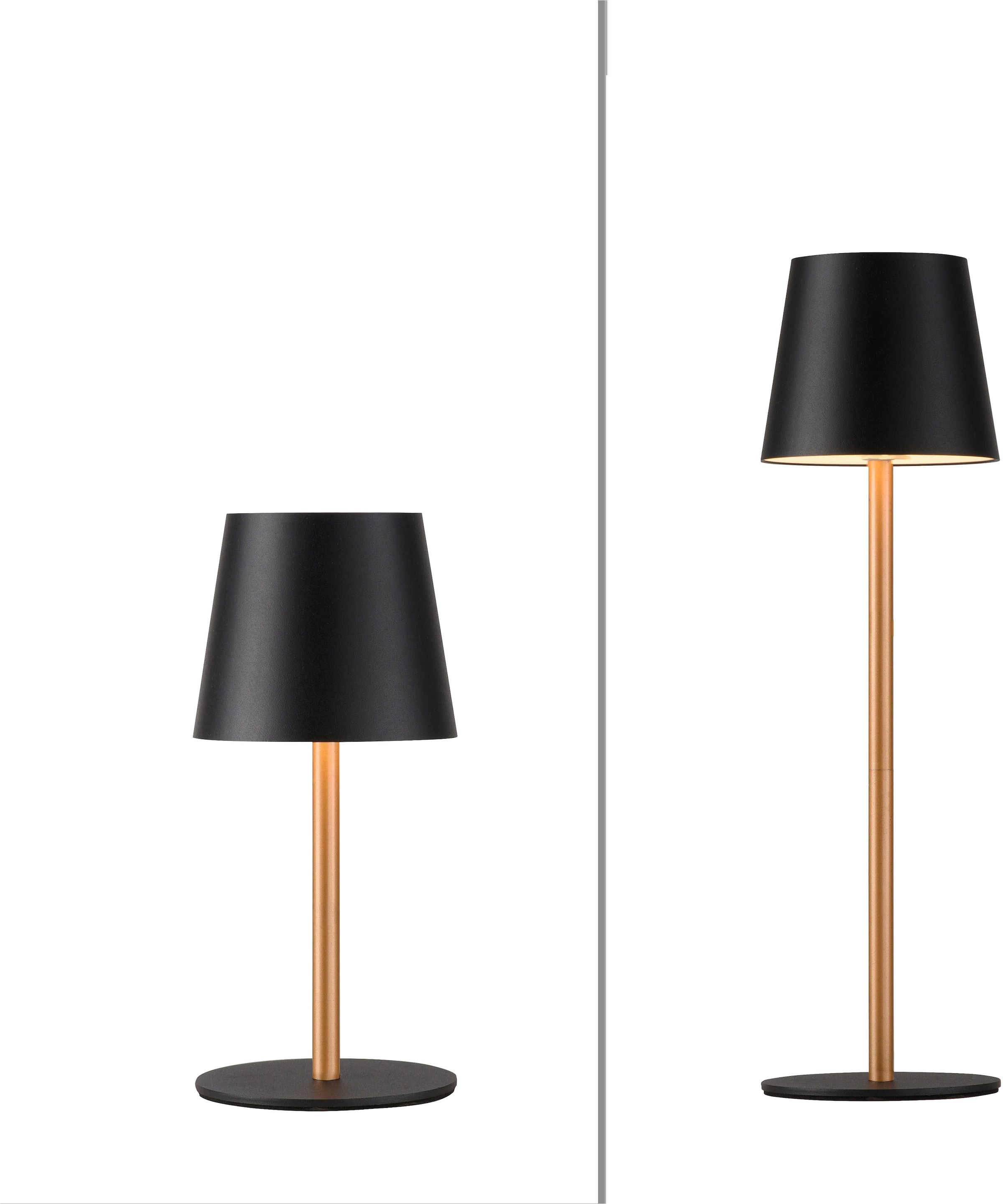 JUST LIGHT LED Tischleuchte »EURIA, 2er Set« LED-Board 2 Stk. Warmweiß LED Akku Tischlampe