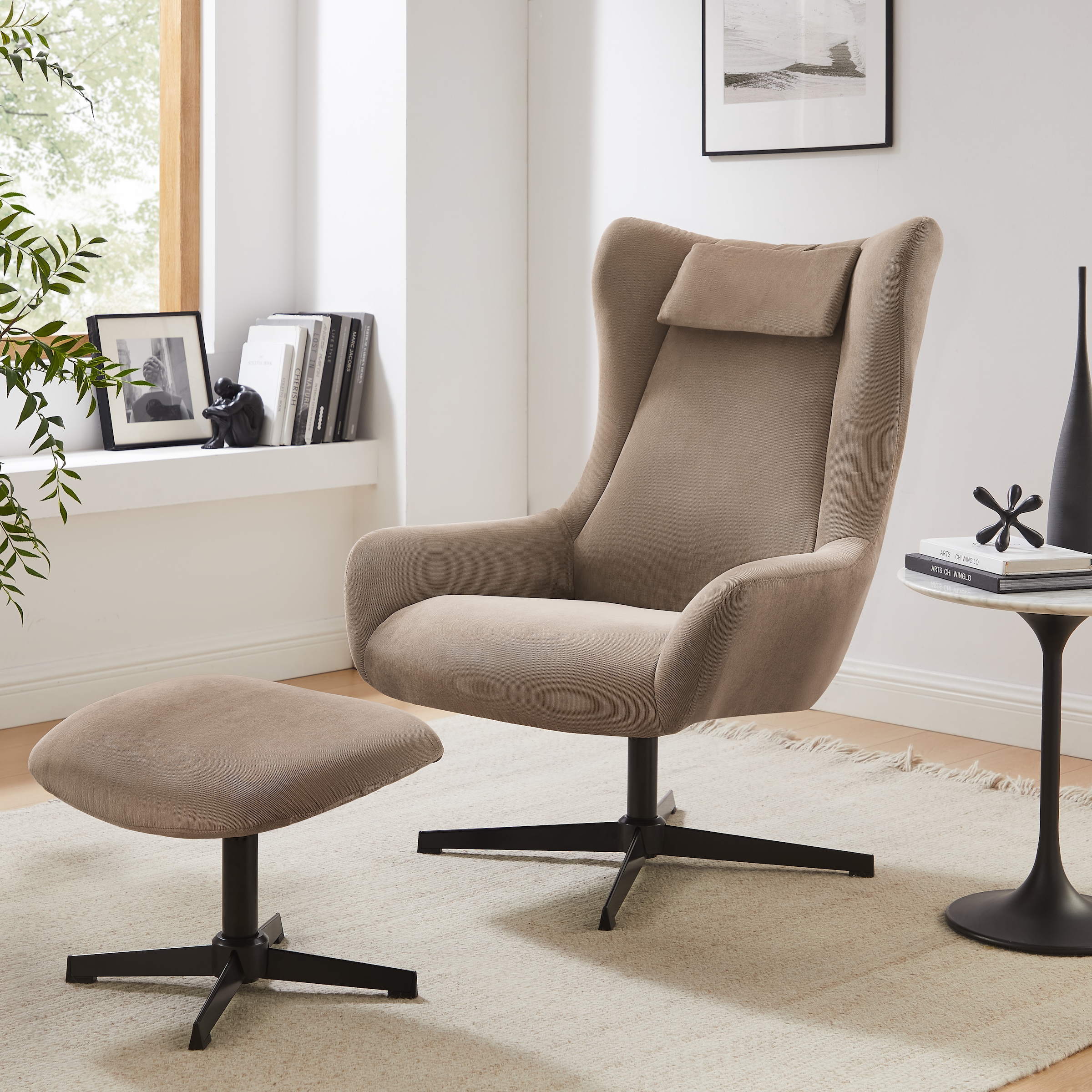 SalesFever Sessel »Savannah Bequemer Sessel« Set, 2 Stk. tlg. mit Drehfunkt günstig online kaufen
