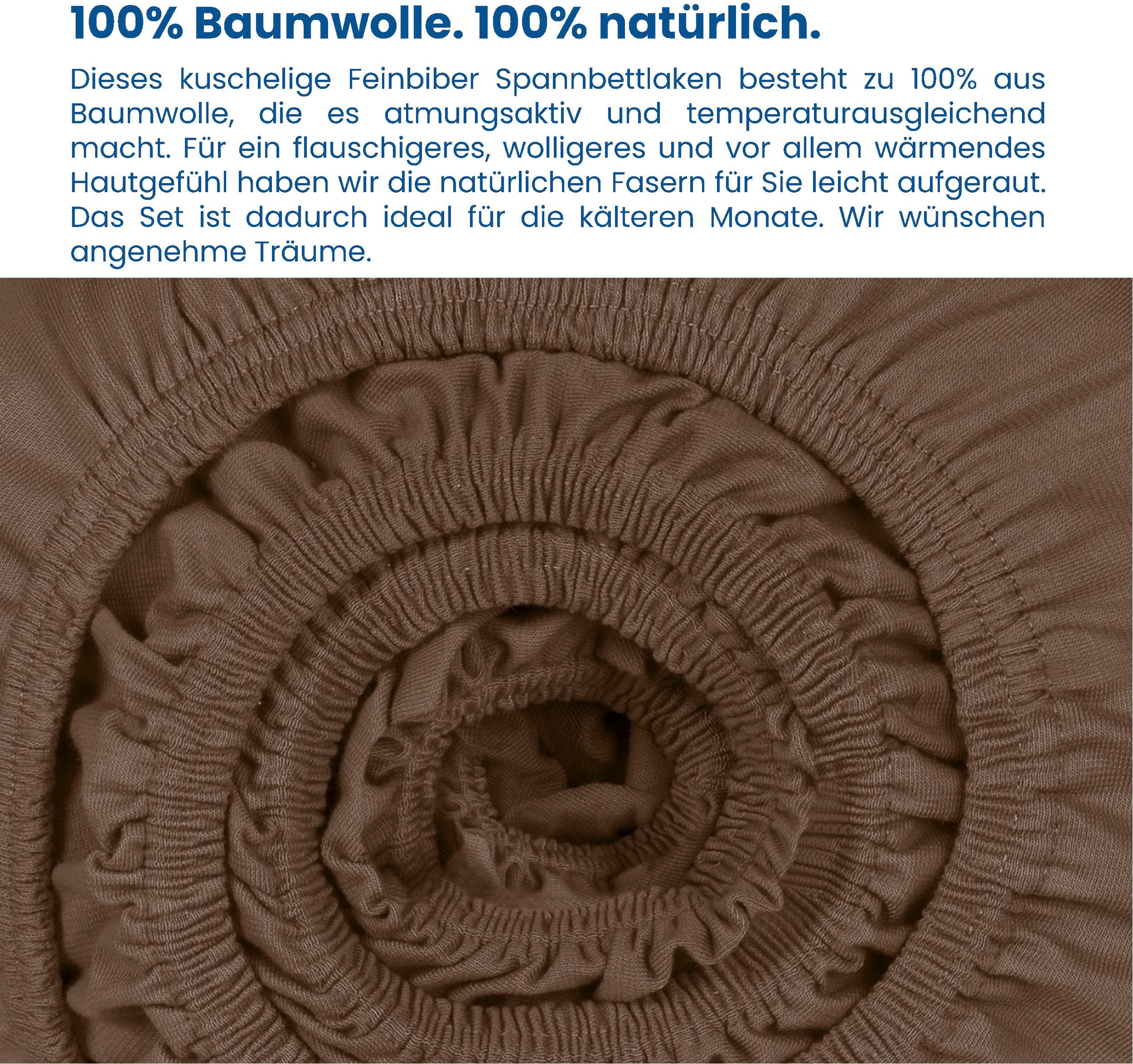 Schiesser Spannbettlaken »Finni aus wärmender Baumwolle«, für Matratzen bis zu 18 cm Höhe, Made in Green