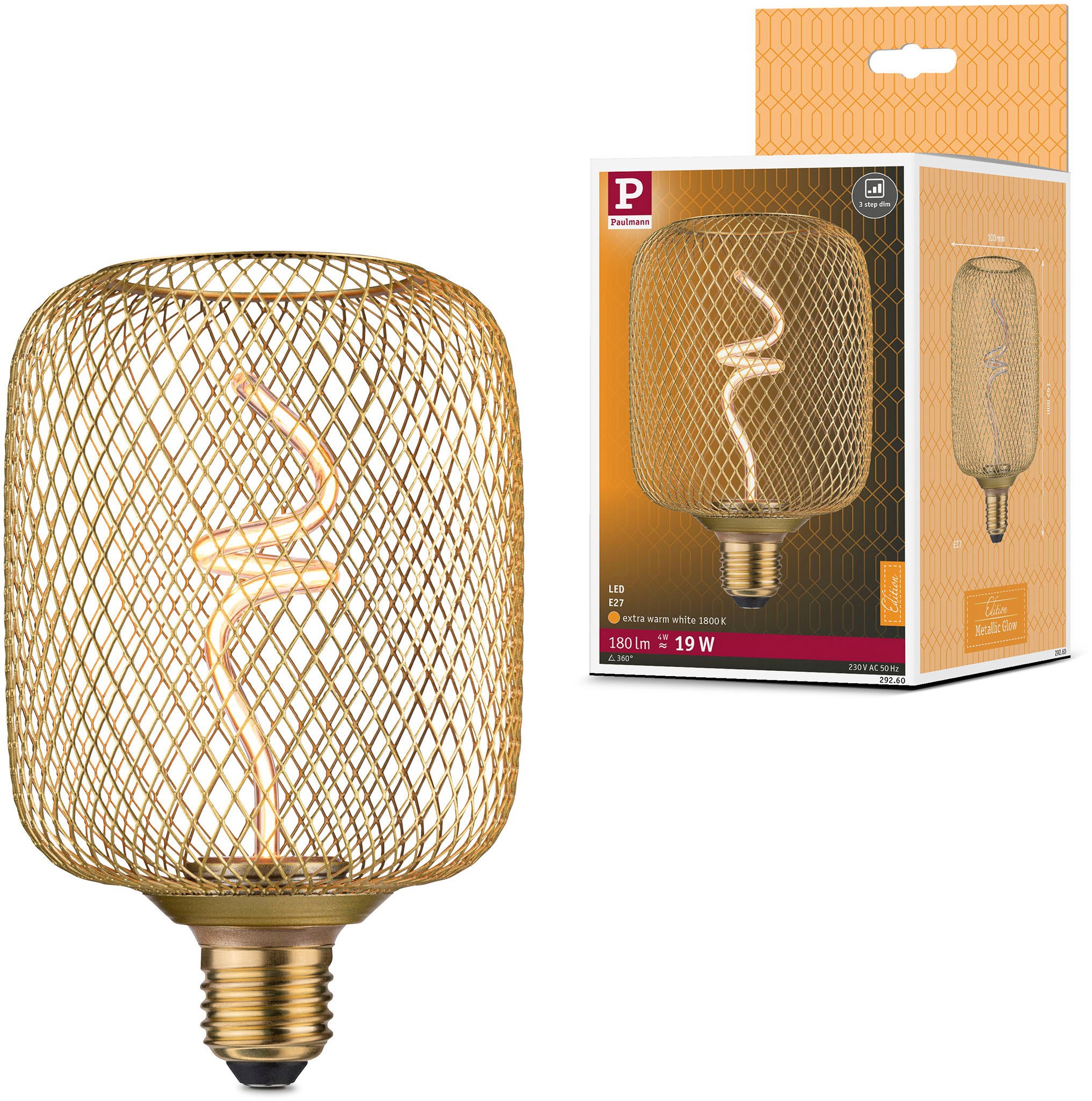 Paulmann LED-Leuchtmittel »Metallic Glow Standard 230V LED Leuchtmittel Zyl günstig online kaufen