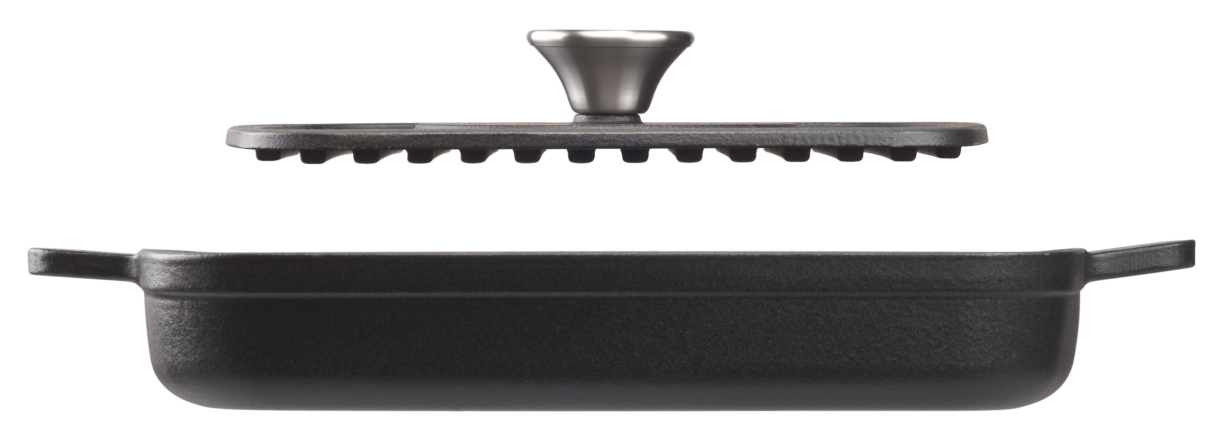 Hanseatic Grillpfanne »hanseatic« Gusseisen 2 Stk. tlg. inkl. Steakpresse und Griffschutz für Induktion