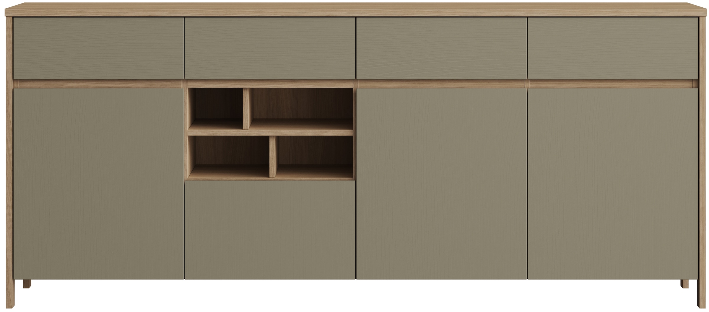 Home affaire Sideboard »Stranda, moderner Schrank, Kommode im Scandi-Style, 198 cm breit«, elegante Rahmenoptik, ausreichend Stauraum, vielseitig einsetzbar