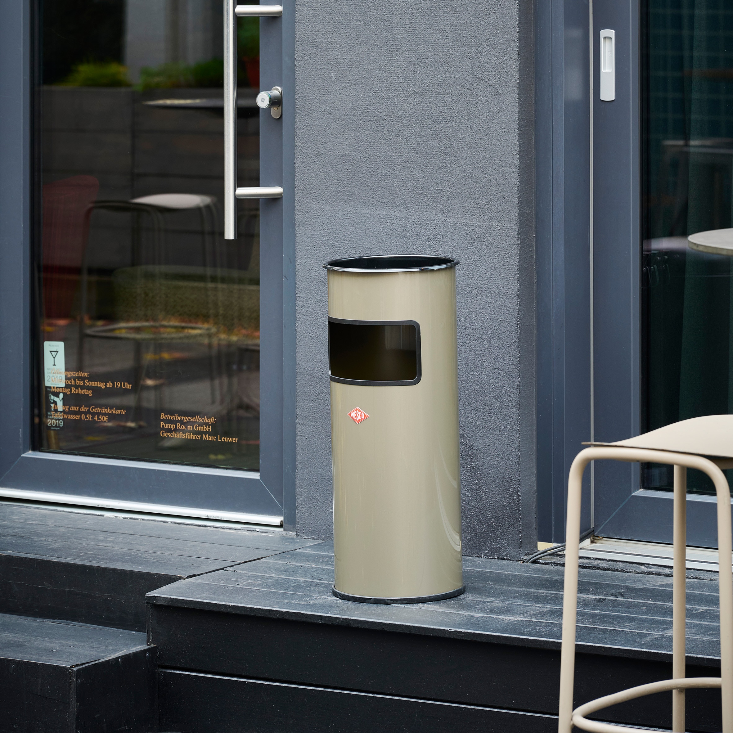 WESCO Aschenbecher »Standascher 50 L mit Sieb« 1 Behälter mit Einwurfschlitz und Sieb