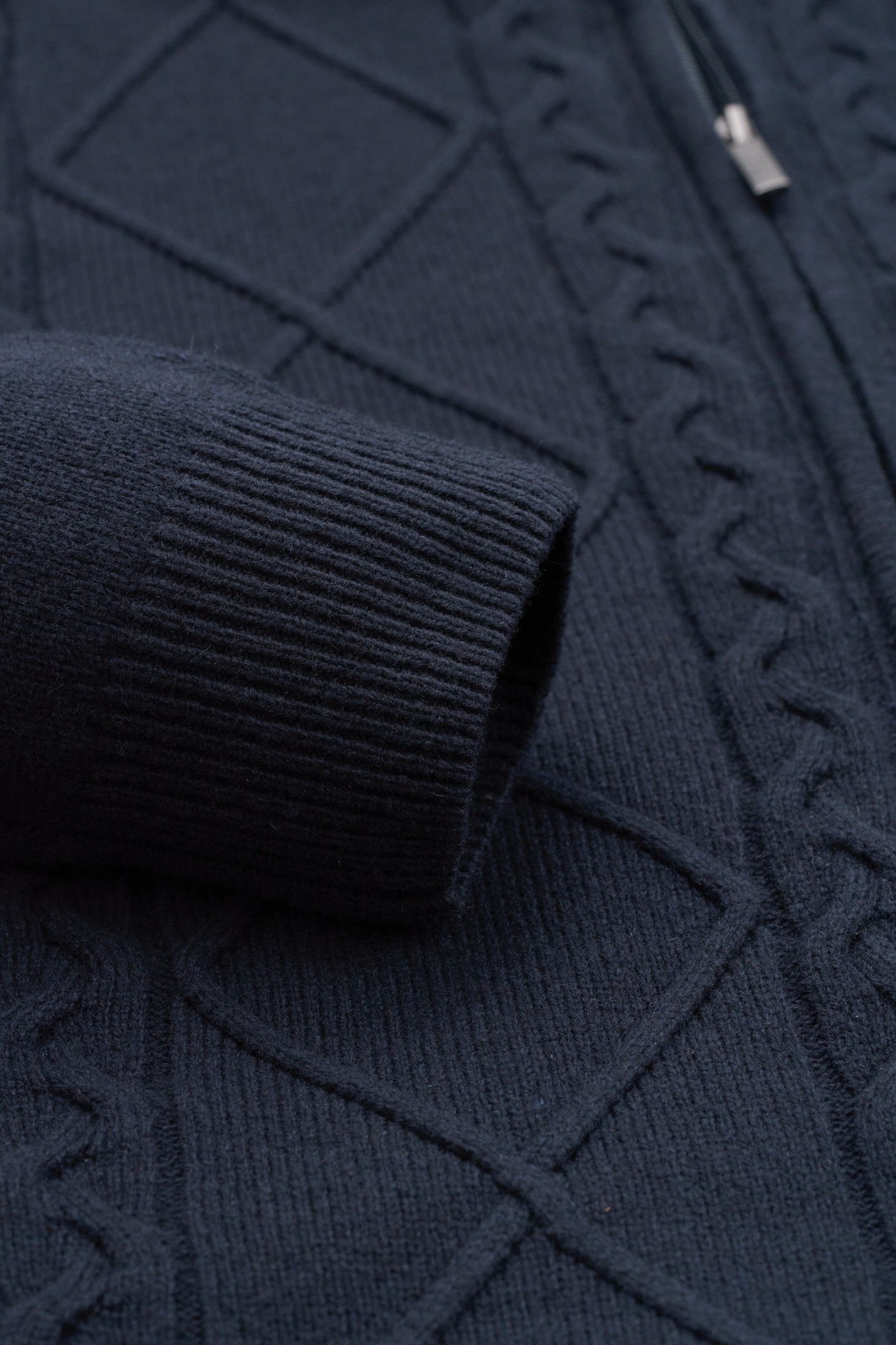 bugatti Strickjacke, mit unechtem Fellkragen