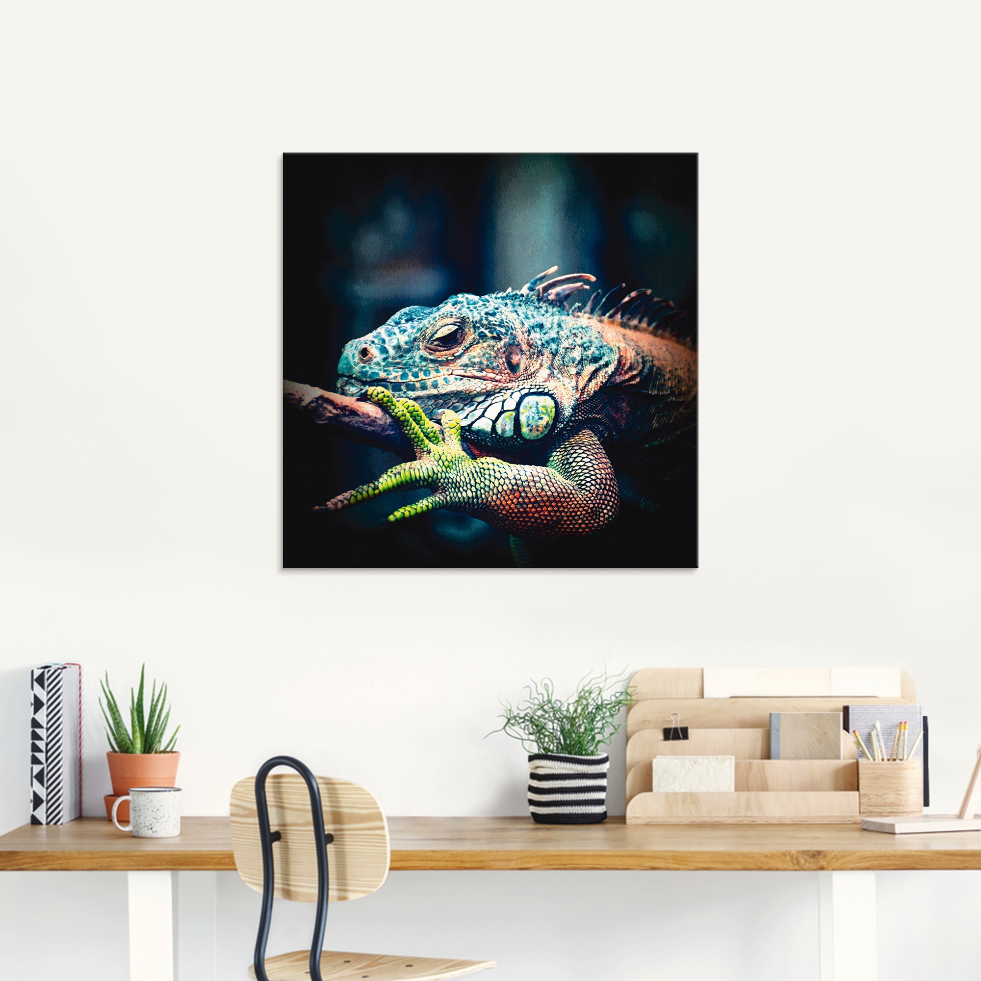 Artland Glasbild »Leguan«, Reptilien, (1 St.), in verschiedenen Größen