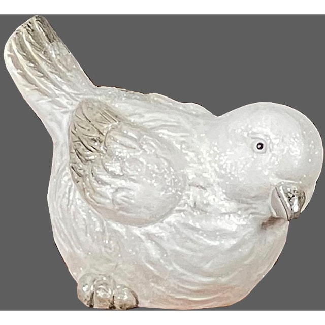 HOSSNER - HOMECOLLECTION Weihnachtsfigur »Tierfigur, Vogel«, Dekofigur  glitzernd, Höhe ca. 15 cm auf Raten bestellen