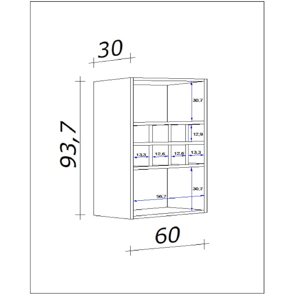 Flex-Well Regal »Antigua«, (B x H x T) 60 x 94 x 30 cm