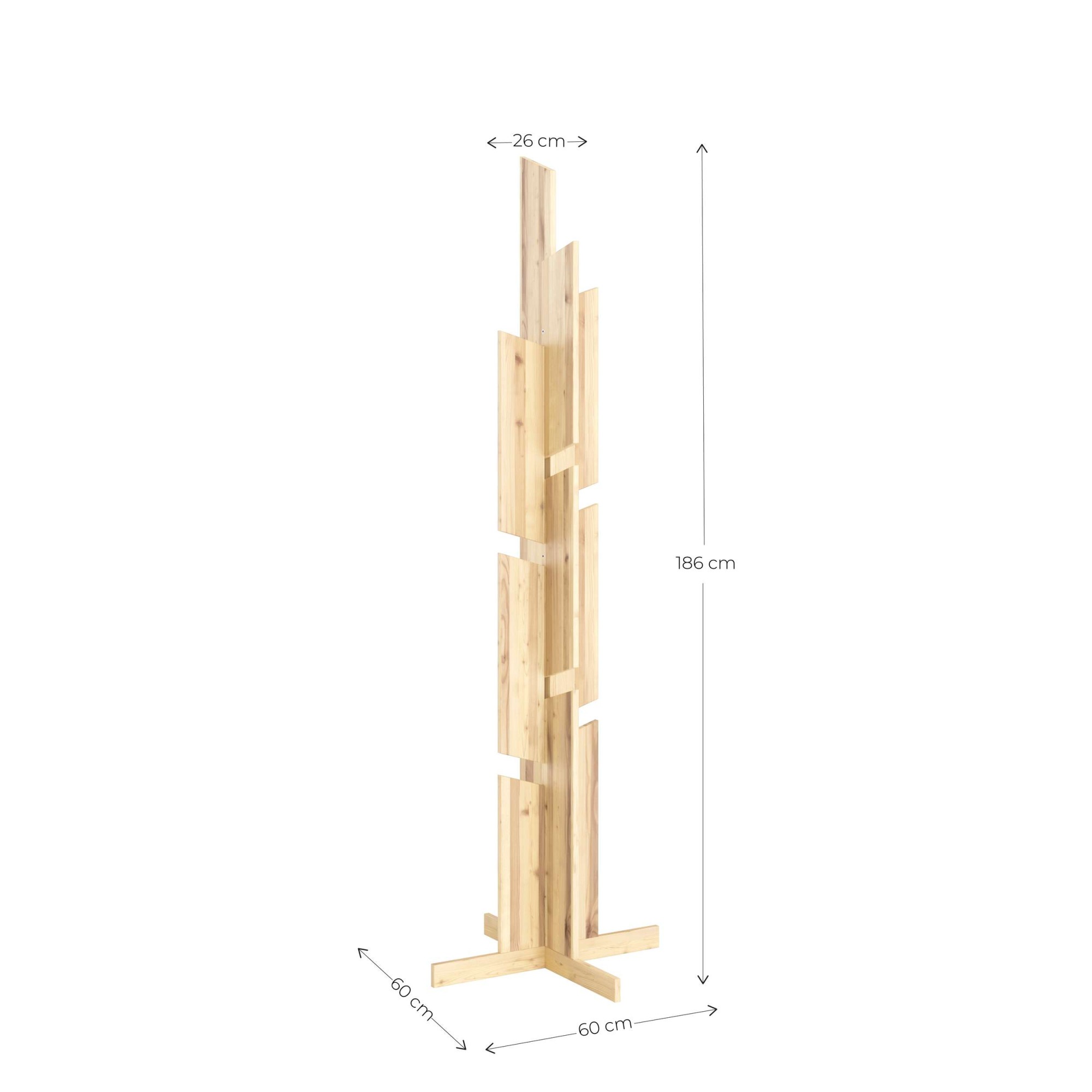 Karup Design Garderobenständer »Keeper Coat Stand, Kleiderständer mit 12 Haken, Made in Europe«, (B/H/T: ca 60 x 60 x 186 cm), frei stehend, vielseitig einsetzbar, FSC®-zertifiziertes Massivholz