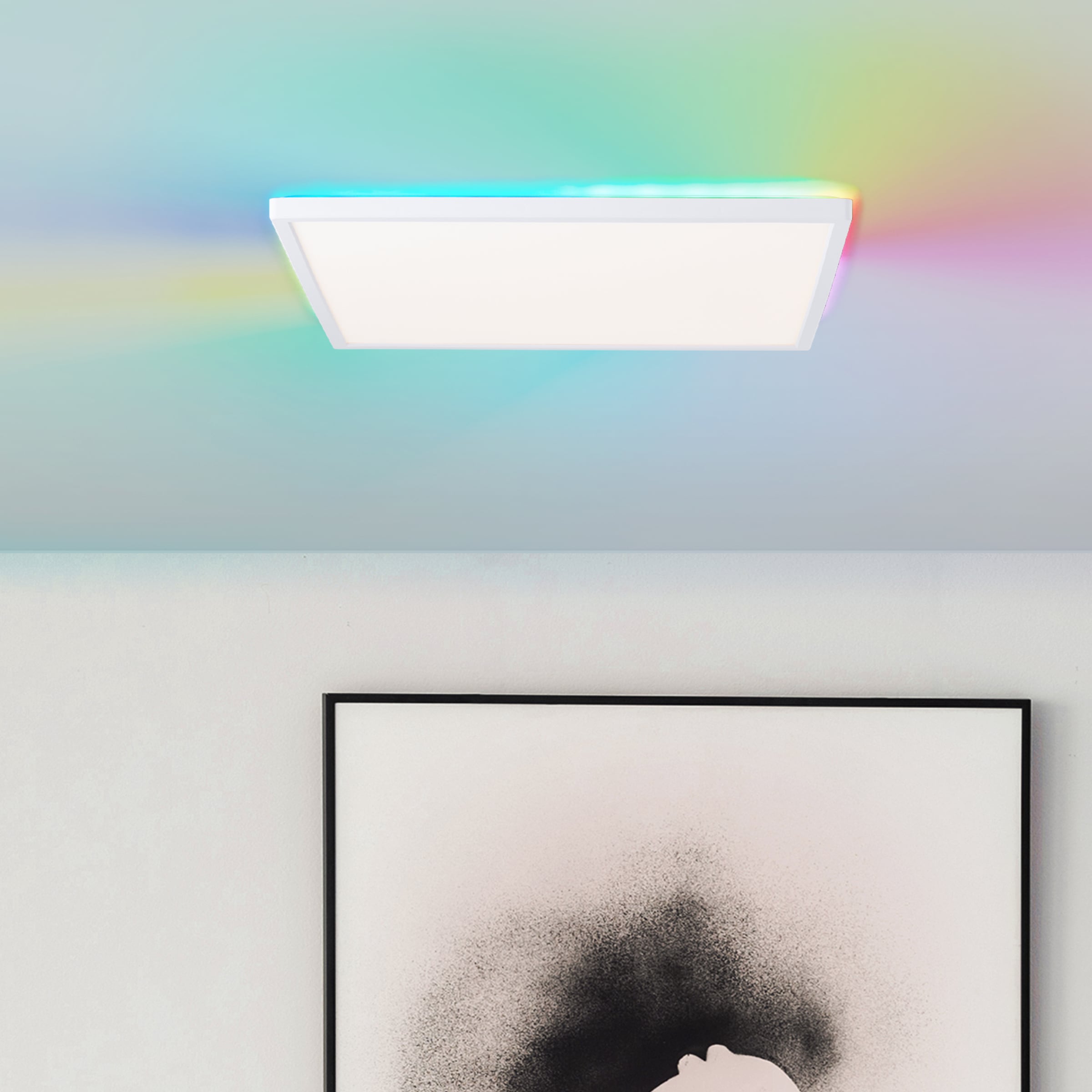 BreLight LED Deckenleuchte »Tanida« LED-Modul 1 Stk. warmweiß - kaltweiß 42 x 42 cm, Backlight mit IC-RGB, LED, 2500 lm, 3000-6500 K, dimmbar