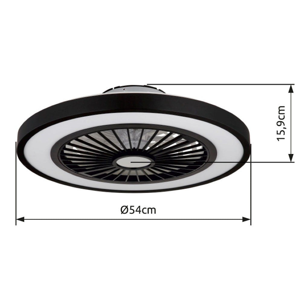 GLOBO LIGHTING Deckenleuchte »BLIZZAK«, Leuchtmittel LED-Modul | LED fest integriert, Deckenventilator, Deckenlampe, moderner Ventilator