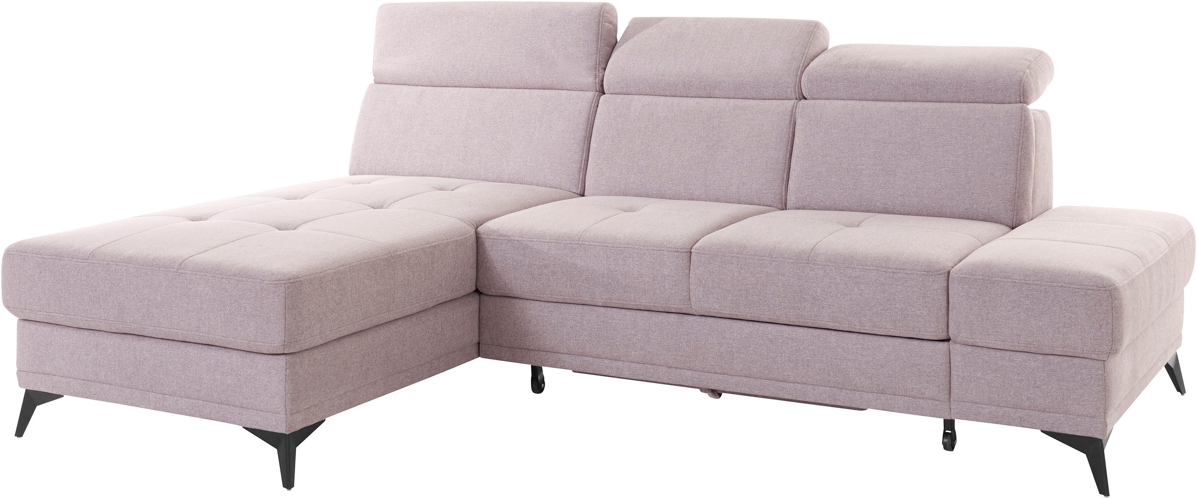 INOSIGN Ecksofa »Cardiz L-Form«, inkl.Kopfteilverstellung und Federkern wahlweise mit Bettfunktion