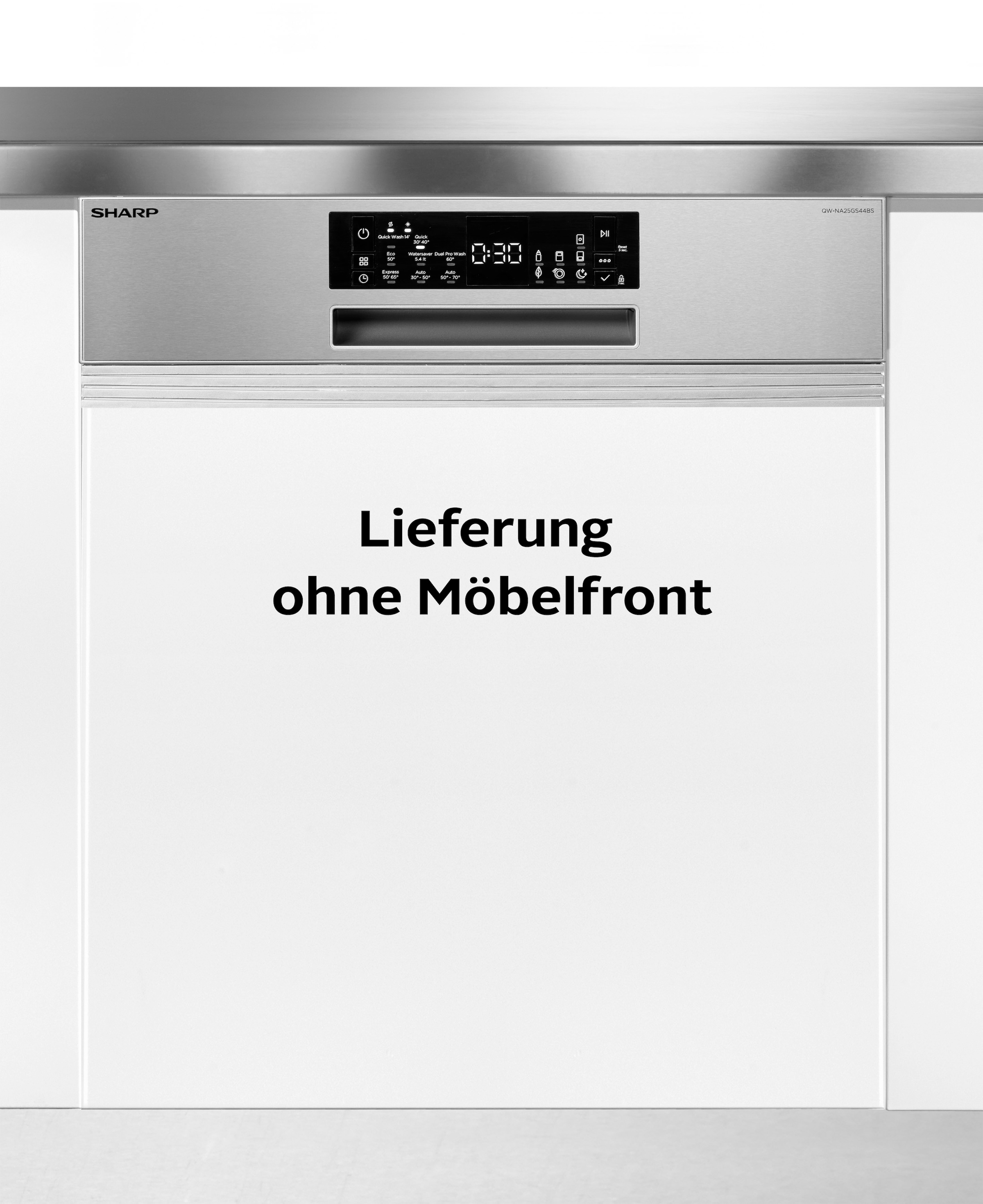 Sharp teilintegrierbarer Geschirrspüler »QW-NA25GS44BS-DE«, 14 Maßgedecke