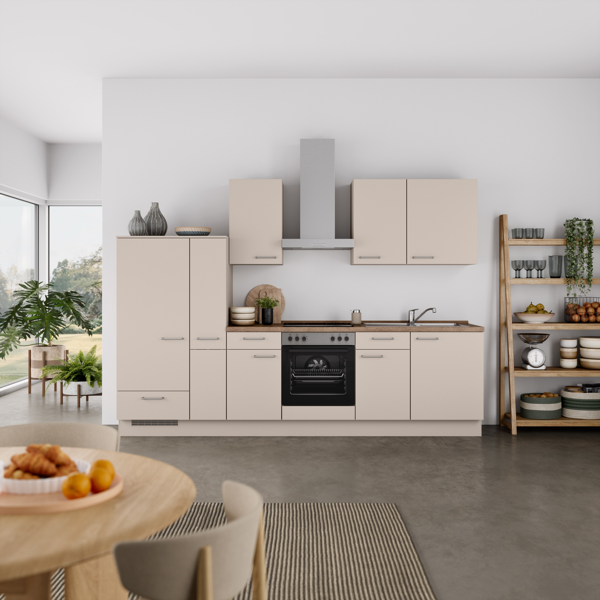 nobilia® Küchenzeile »"Laser I", Ausrichtung wählbar, Breite 300 cm« vormon günstig online kaufen