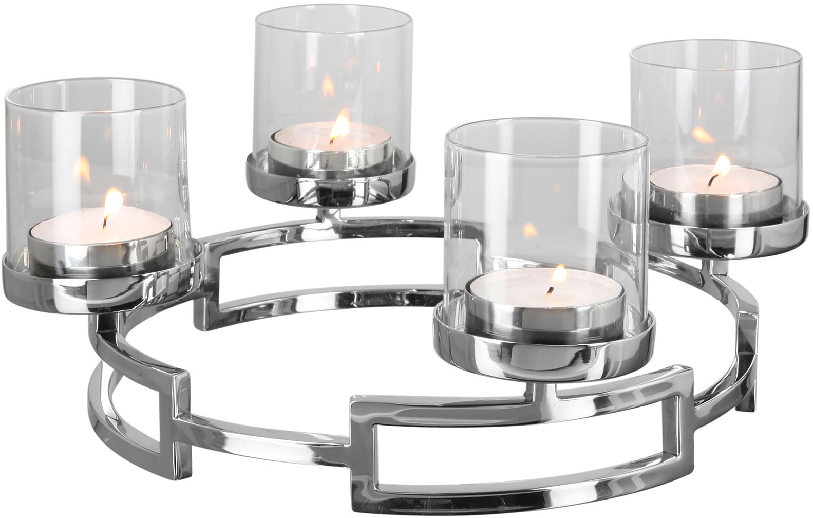 Fink Kerzenleuchter "HOMMAGE, Weihnachtsdeko", (1 St.), silberfarben - aus günstig online kaufen