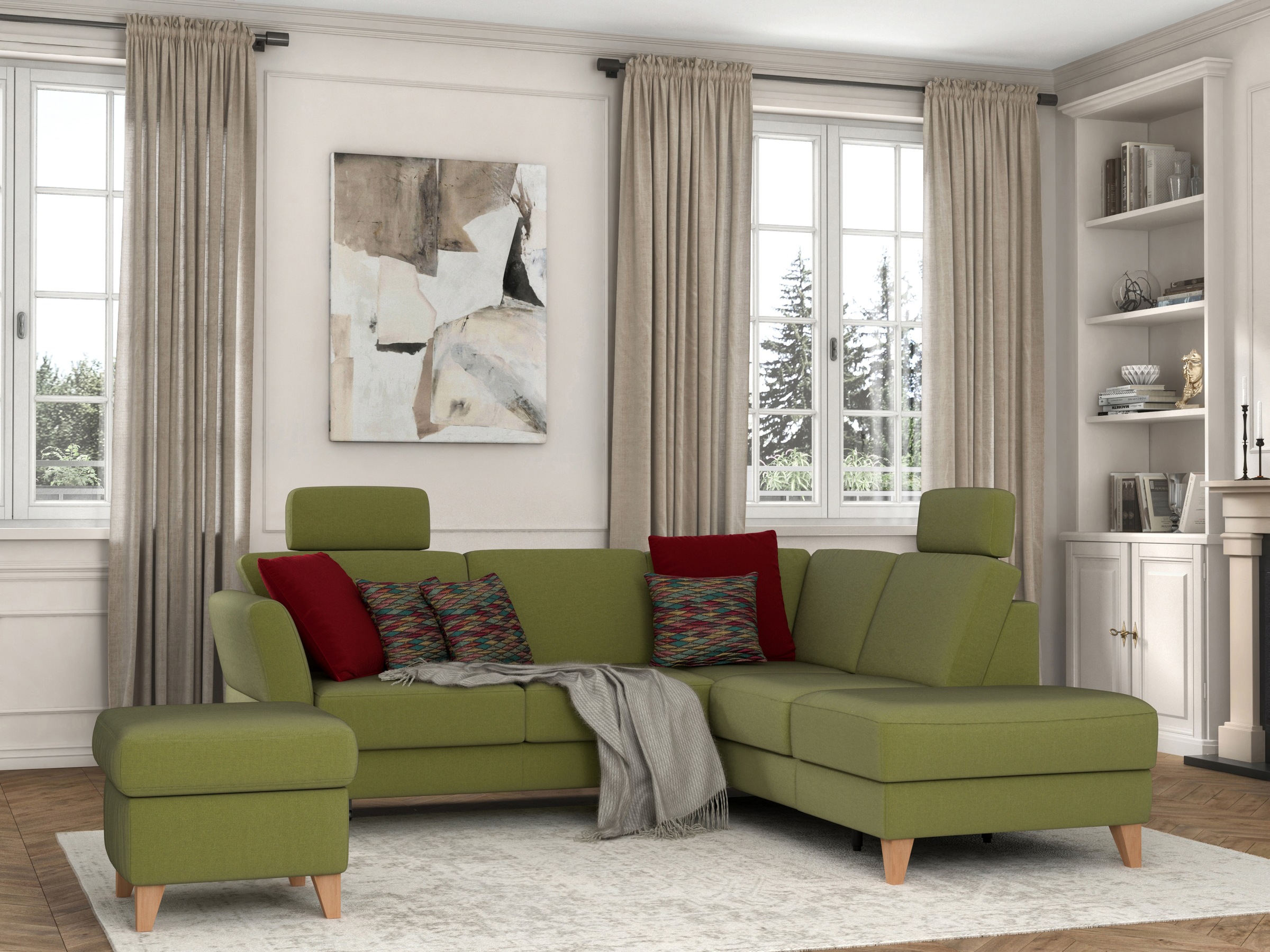 sit&more Ecksofa »Visby L-Form«, Wahlweise mit Bettfunktion und Stauraum, f günstig online kaufen