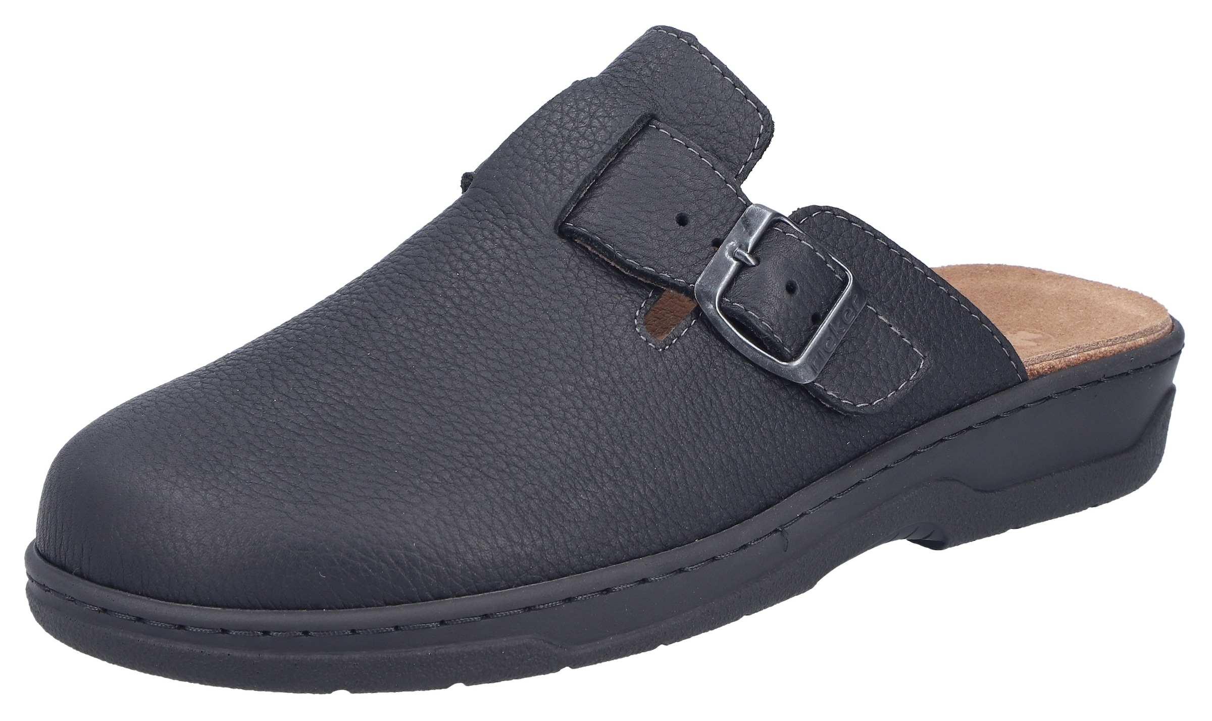 Rieker Clog  Pantolette, Schlupfschuh, Hausschuh mit herausnehmbarem Fußbett