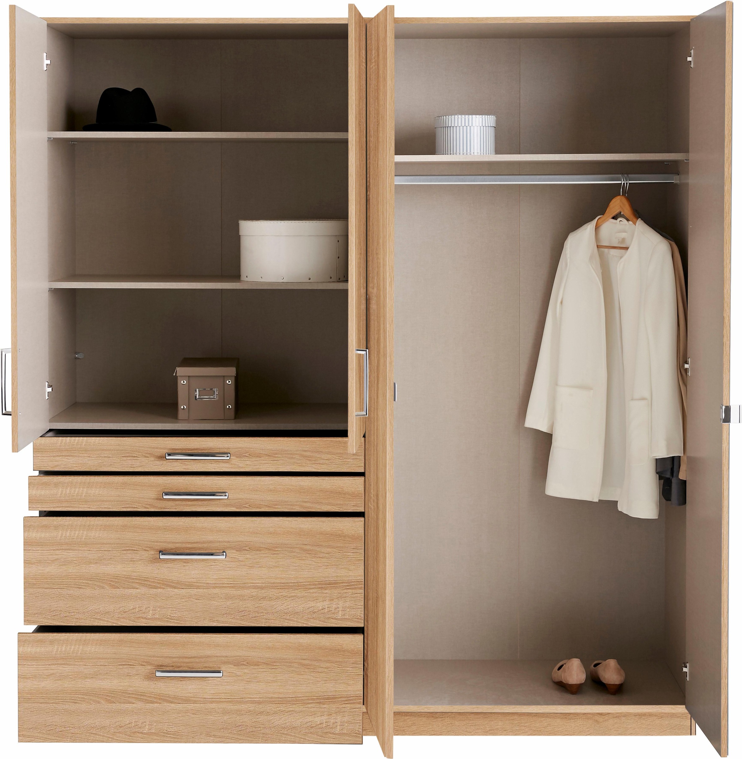 rauch Kleiderschrank »Harburg Bestseller im Schlafzimmer«, Schlafzimmerschrank Schrank Garderobe mit Spiegel
