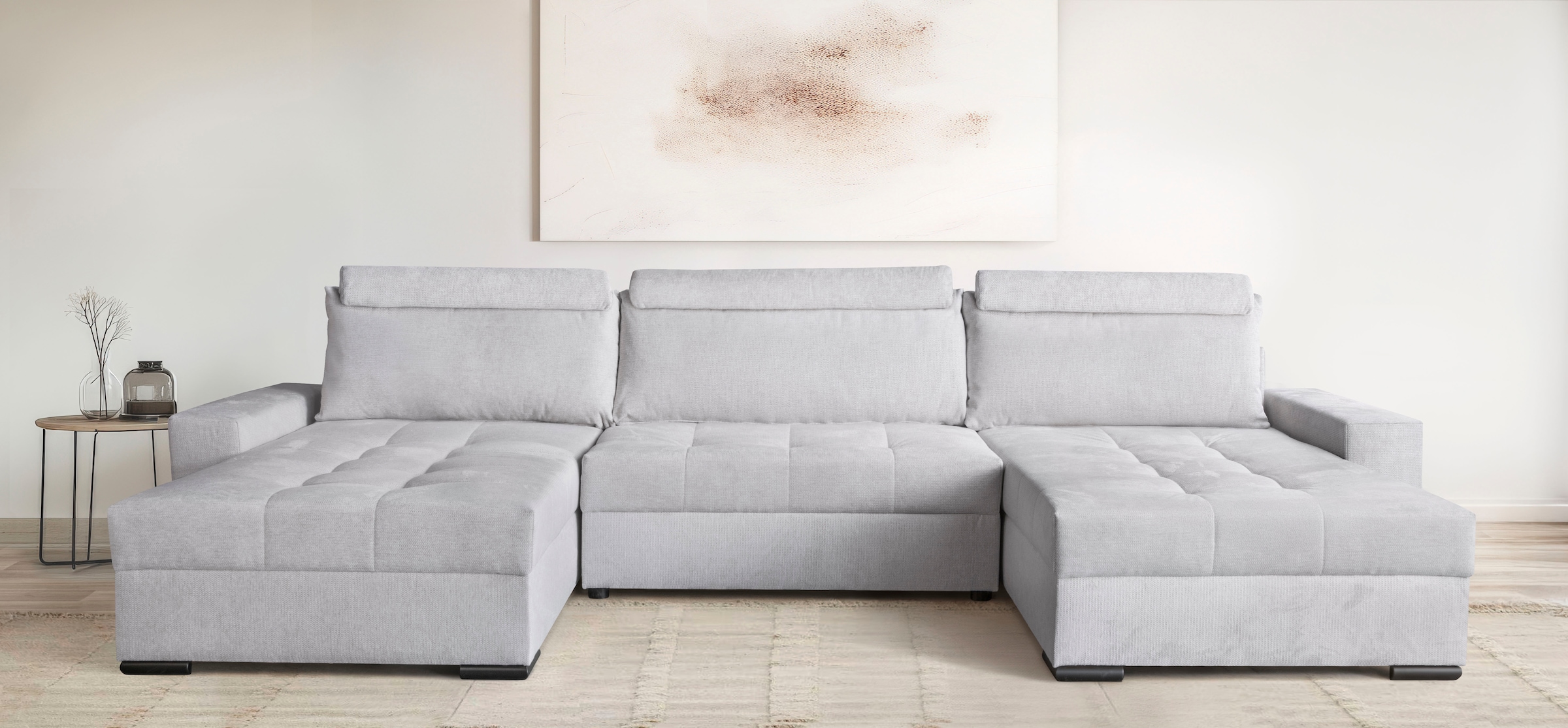 OTTO home Wohnlandschaft »U-Form Home System« 2 Ottomane,Bonnelfederkern, S günstig online kaufen