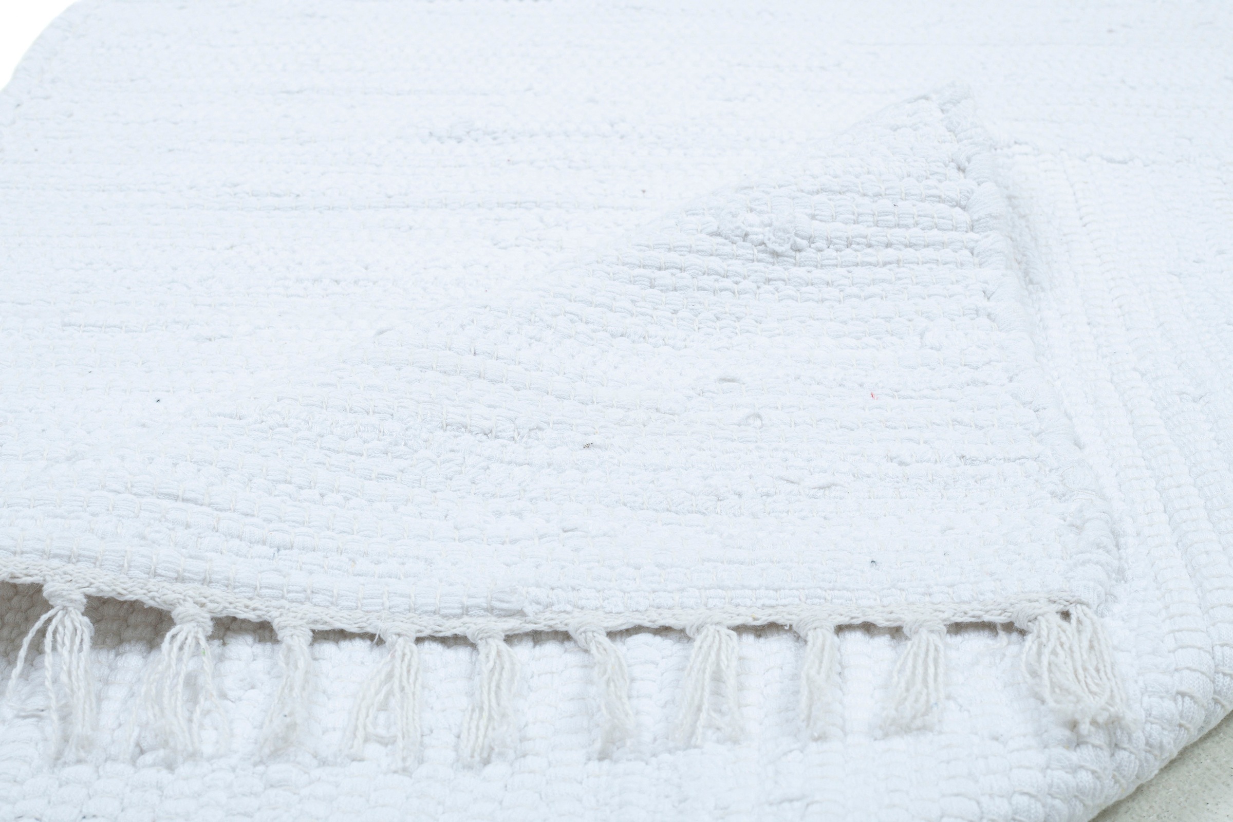 5. Bild von THEKO Teppich »Happy Cotton«, rechteckig, Handweb Teppich, Flachgewebe, reine Baumwolle, handgewebt, mit Fransen