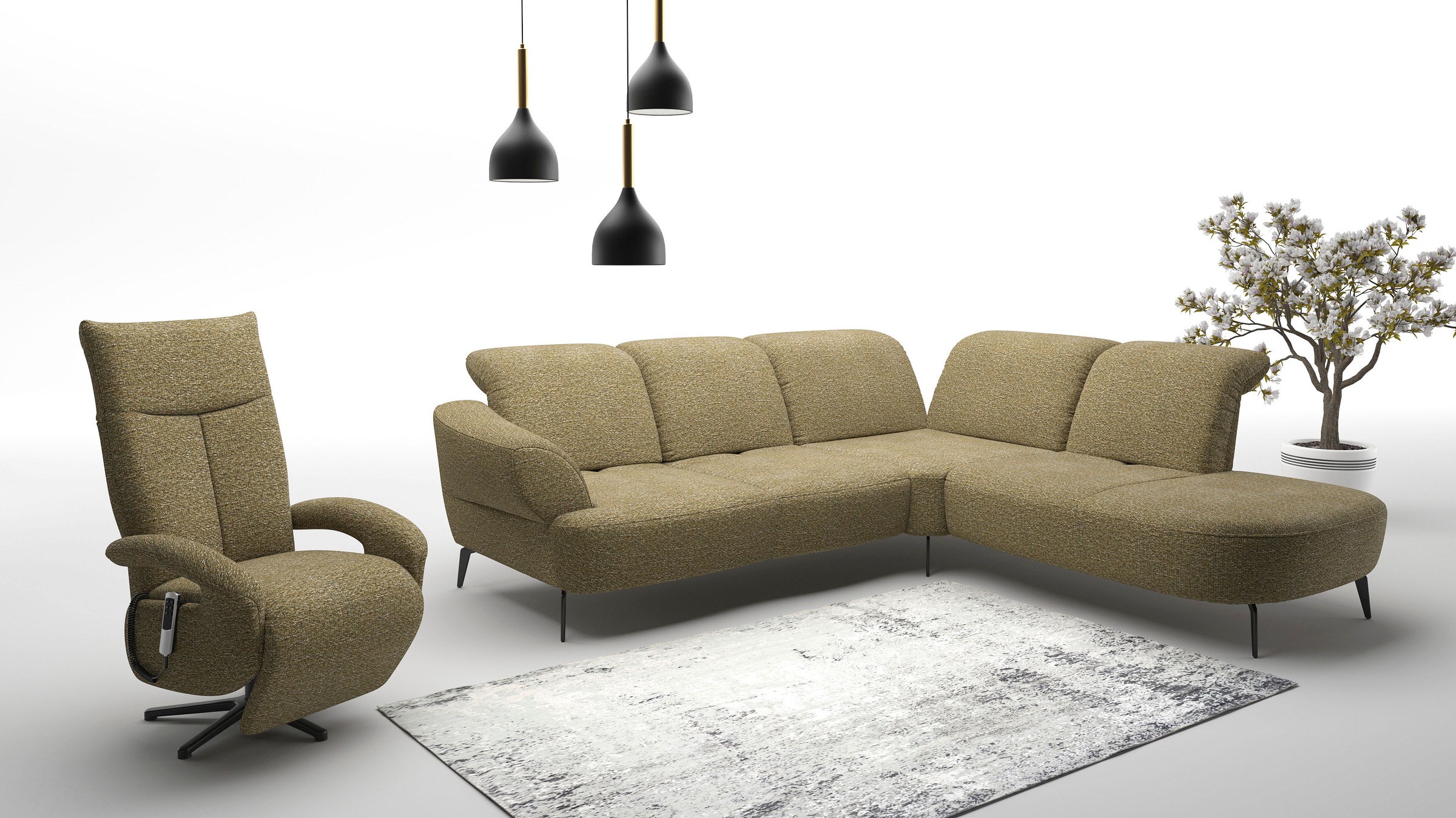 sit&more Ecksofa »Dance«, inkl.System Click&Seat und Sitztiefenverstellung