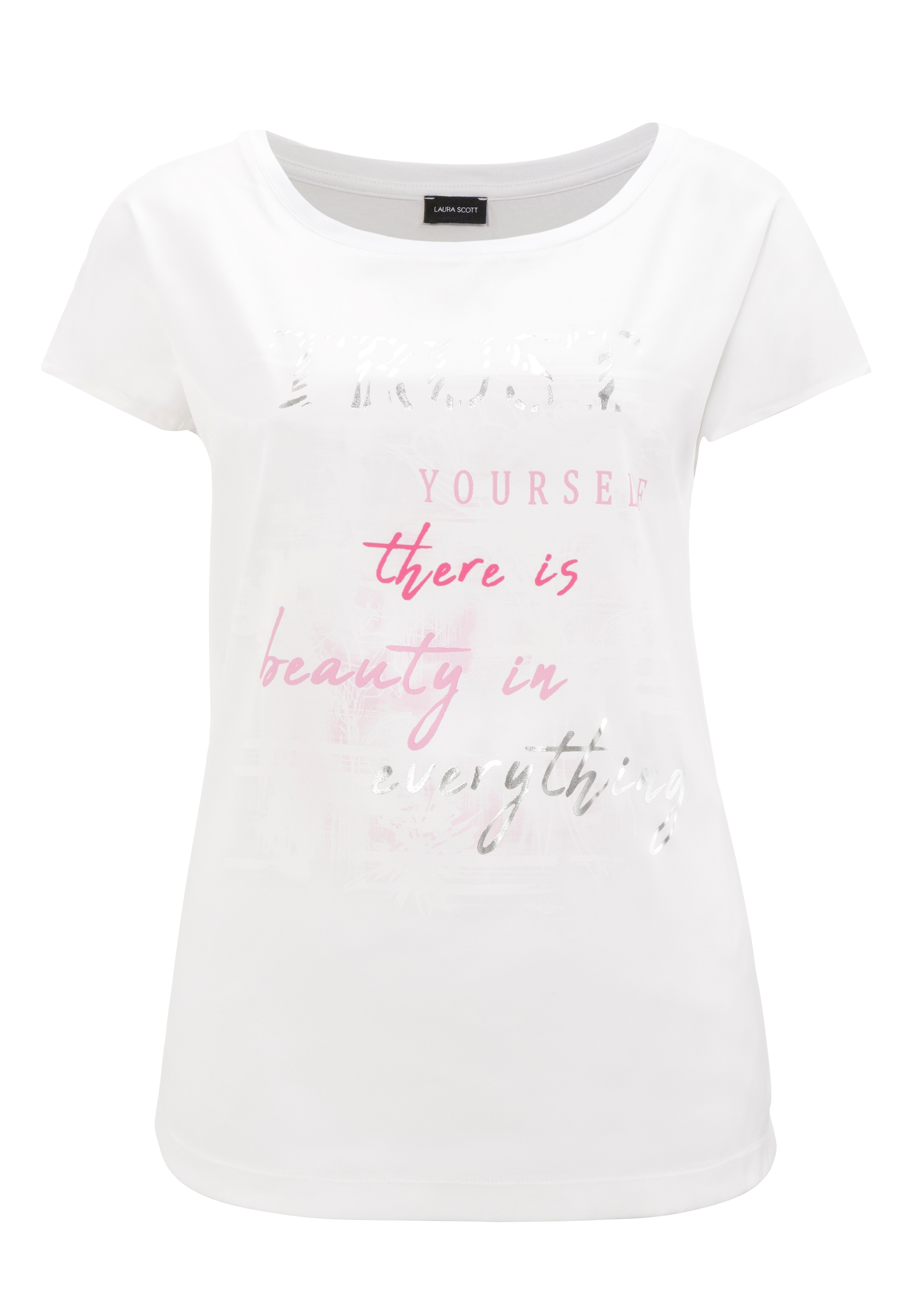 Laura Scott Shirtbluse, aus Satin mit dezentem Aufdruck