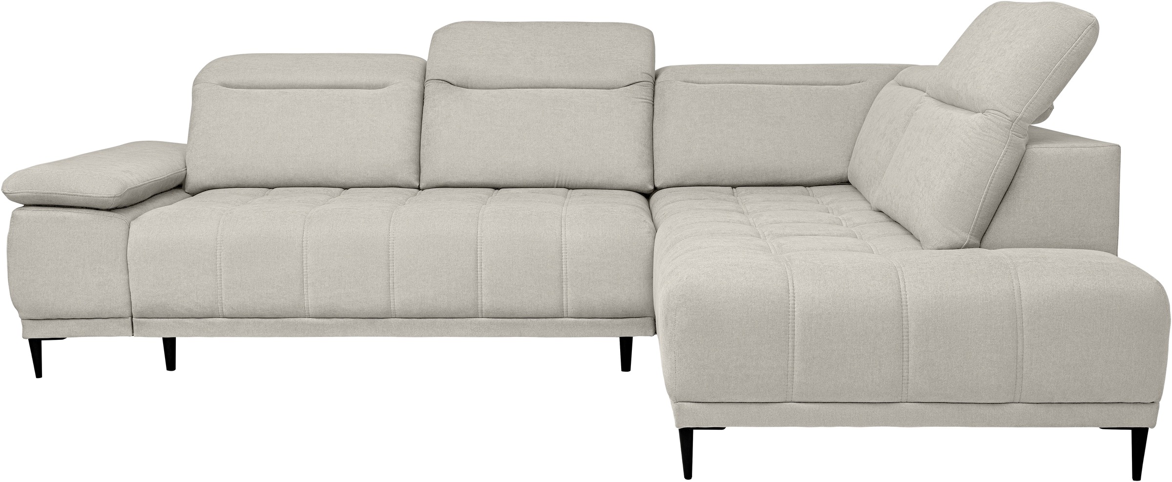WERK2 Ecksofa »Focus-L 204 x 278 cm inkl. Komfortfunktionen, bequem, bodenfrei« Luxus-Microfaser, L-Form, elektrische Sitztiefenverstellung