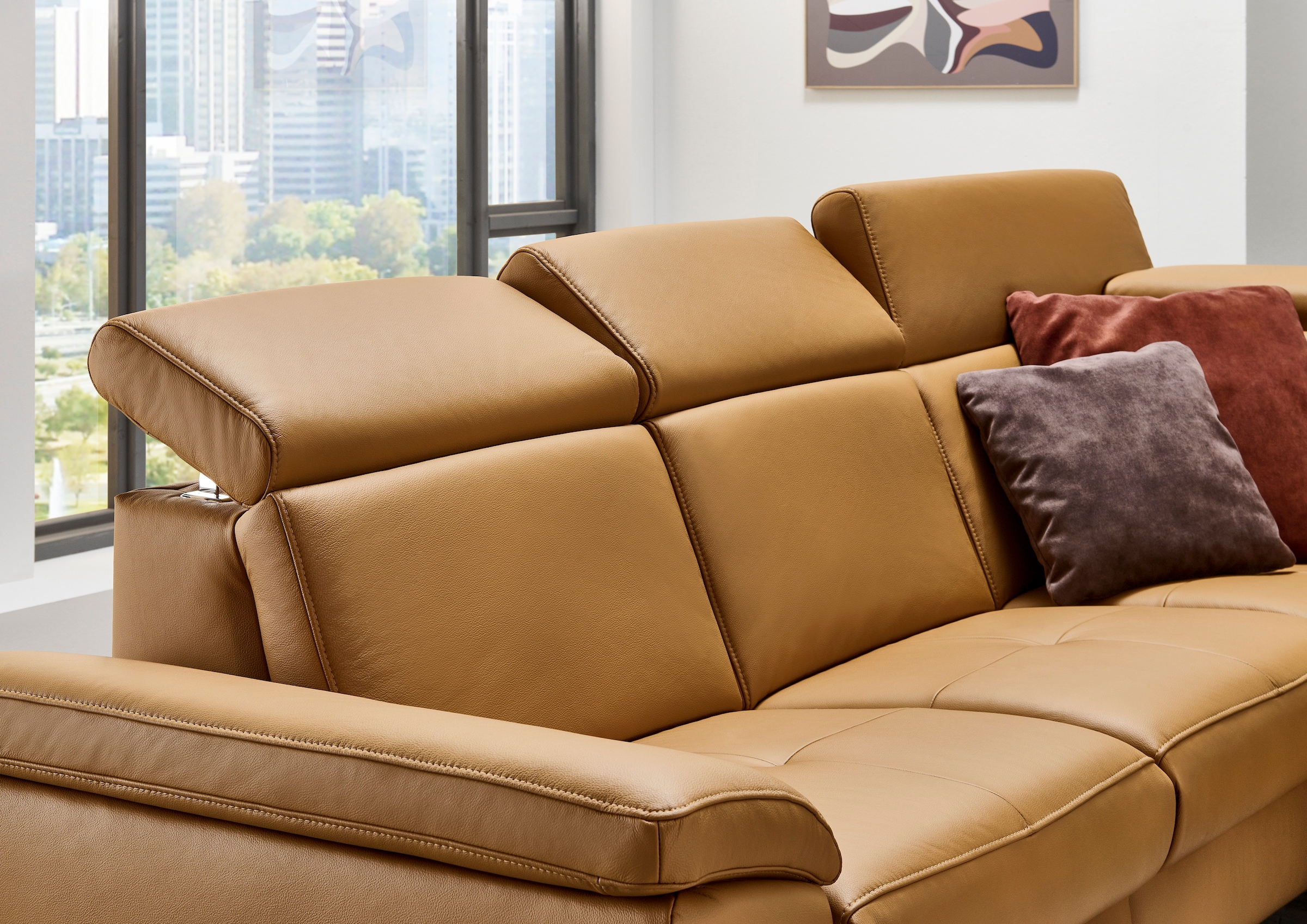 Die PlanBar Ecksofa »PN-EM23166 L-Form«, optional mit Kopfteilverstellung und Stauraum