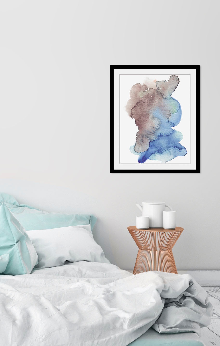 queence Bild »Aquarellfarben«, Abstrakt-Kunst-Gemälde-Figuren, (1 St.), HD günstig online kaufen