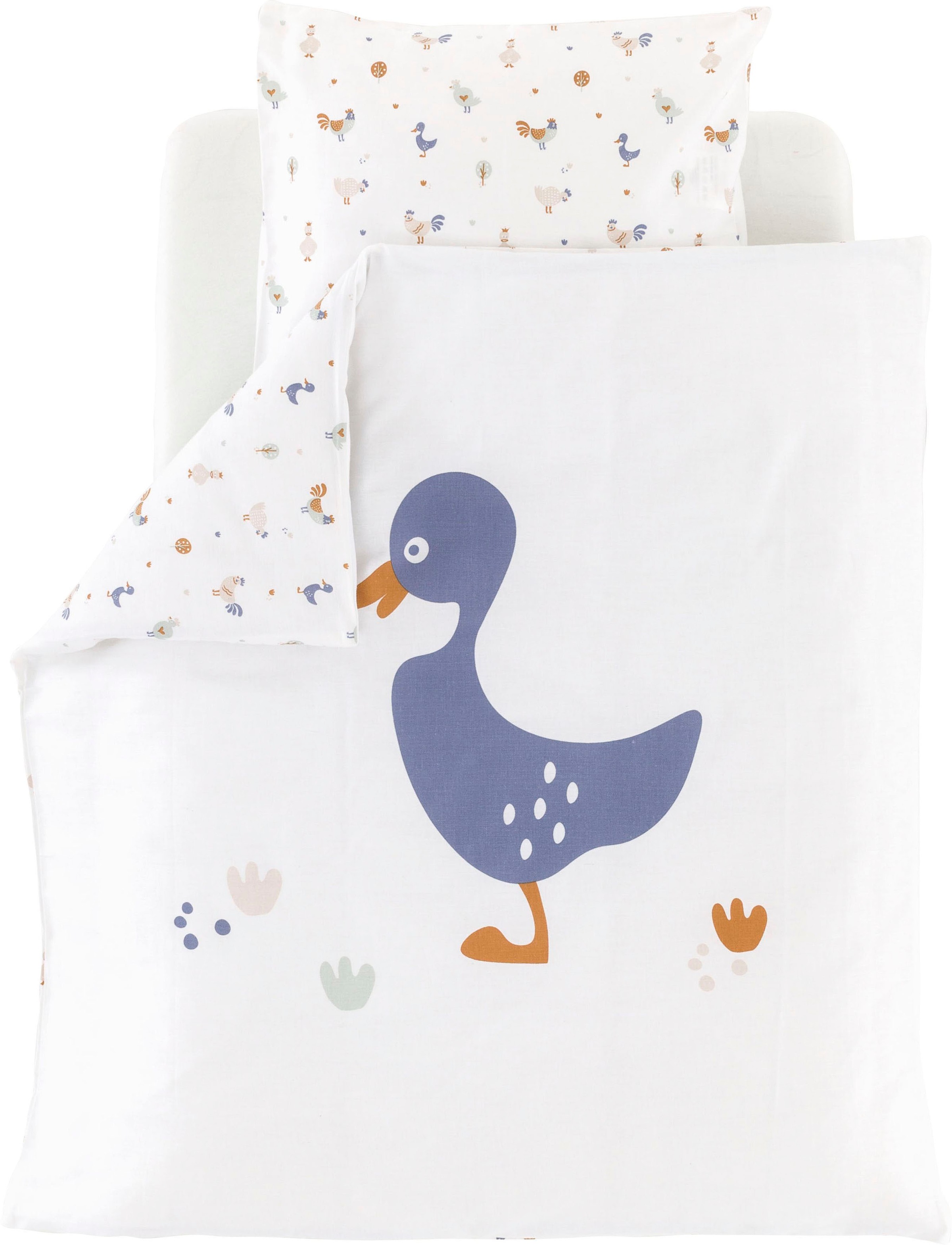 Träumeland Bettwäsche »Kikeriki« 2 Stk. tlg. verpackt im praktischen & wied günstig online kaufen