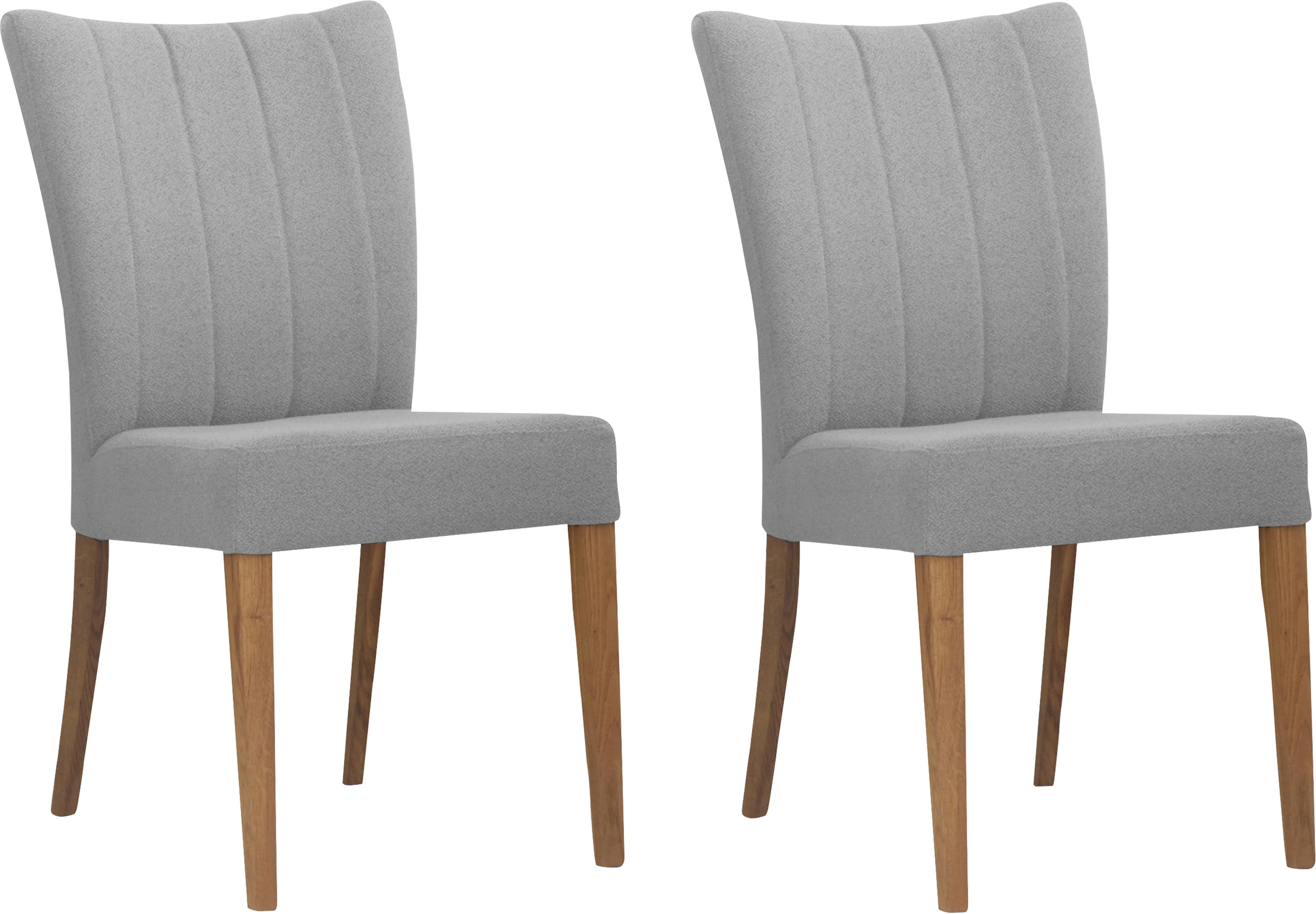 Home affaire 4-Fußstuhl »Dia« (Set) 2 Stk. Strukturstoff Gestell Eiche mass günstig online kaufen