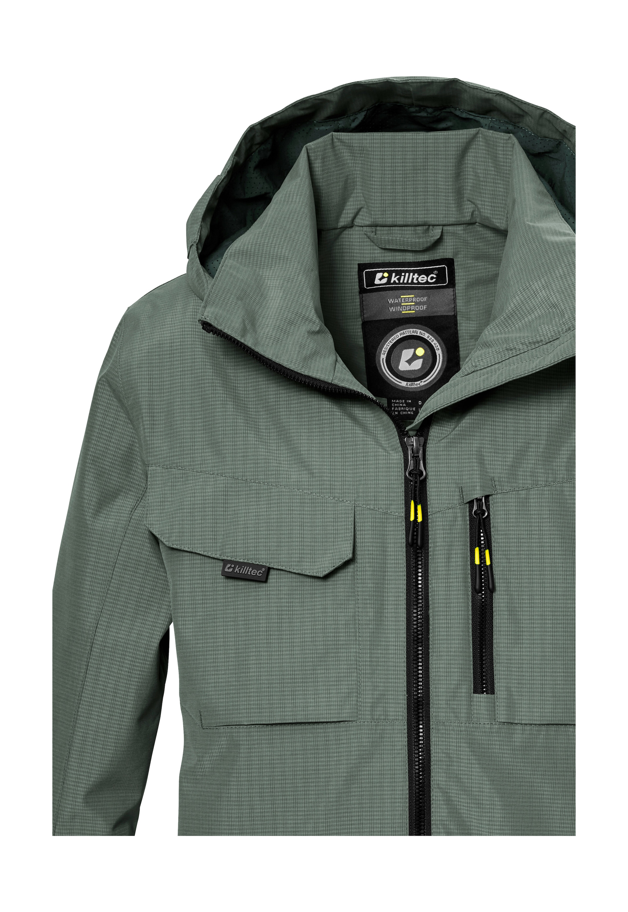Killtec Funktionsjacke »KOS 140 BYS JCKT«, Wasserdichte Jacke mit verstellbarer Kapuze, PFAS-frei imprägniert