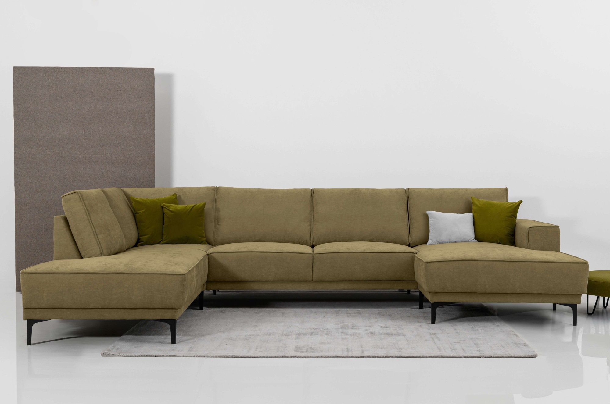 Places of Style Wohnlandschaft »XXL Sofa Oland, Struktur, Flachgewebe, Luxu günstig online kaufen