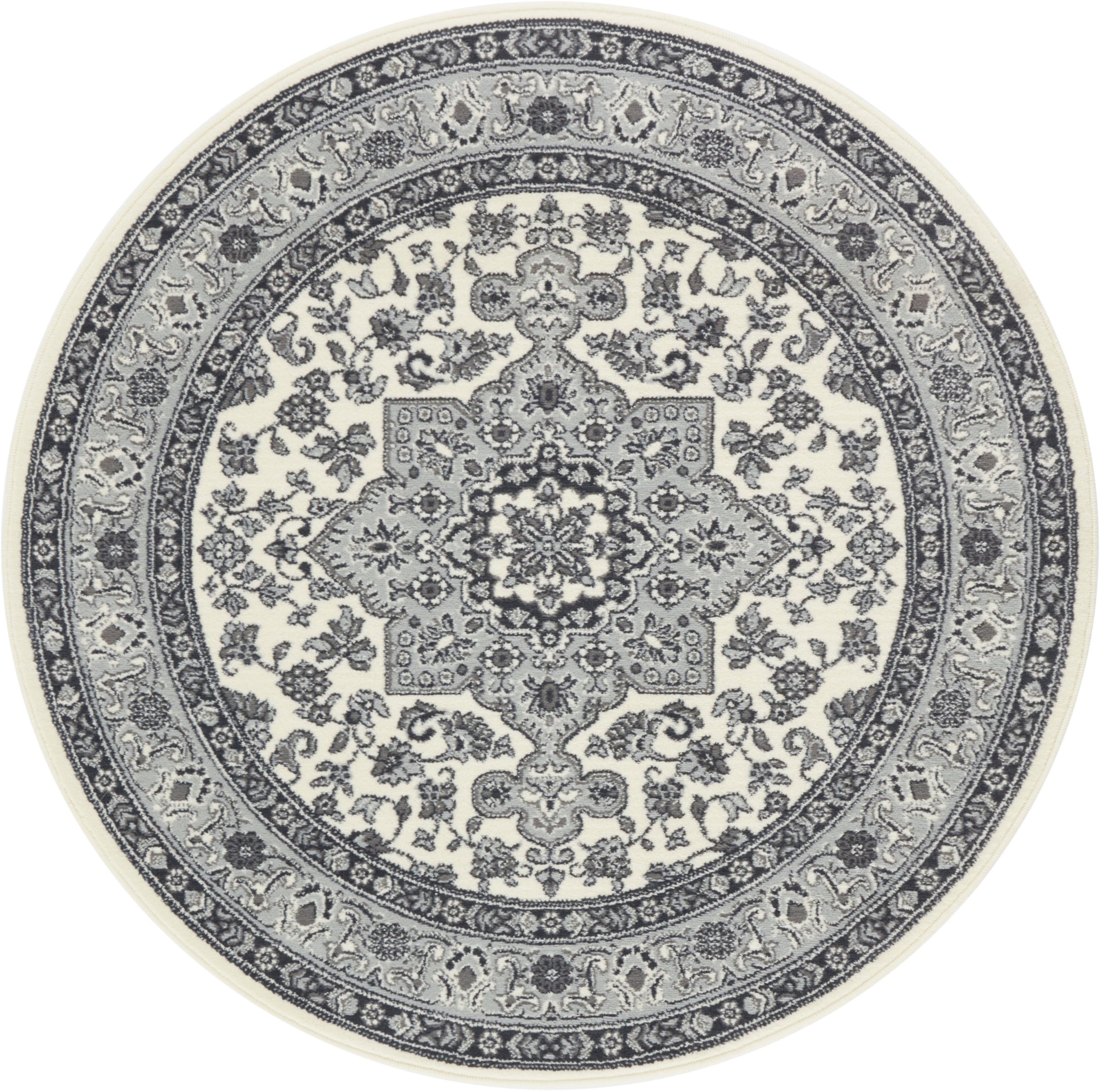 NOURISTAN Teppich »Parun Täbriz«, rund, 9 mm Höhe, Kurzflor, Orient, Teppich, Vintage, Esszimmer, Wohnzimmer, Flur