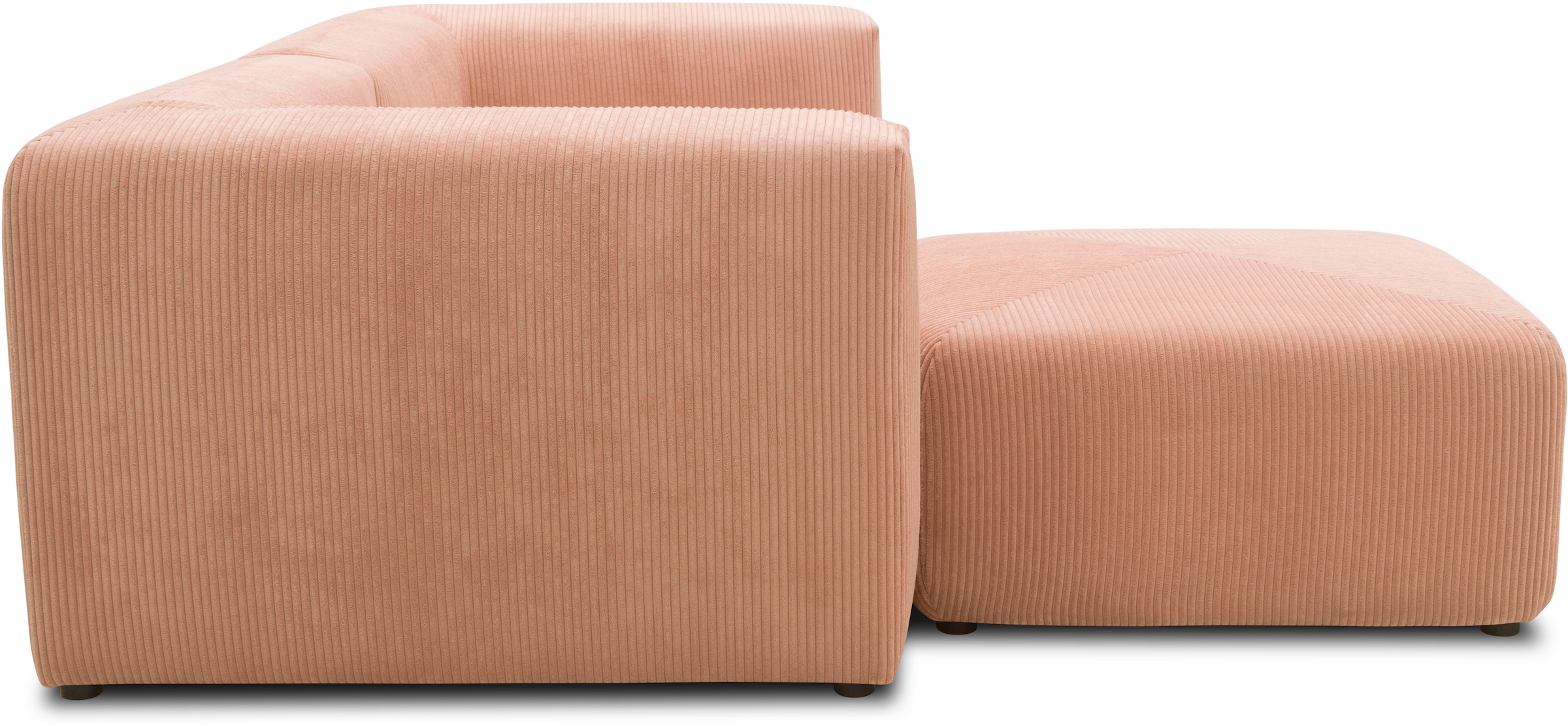 RAUM.ID Ecksofa »Gerrid L-Form«, Cord, Modulsofa, bestehend aus 2 Eckelementen + 1 Hocker