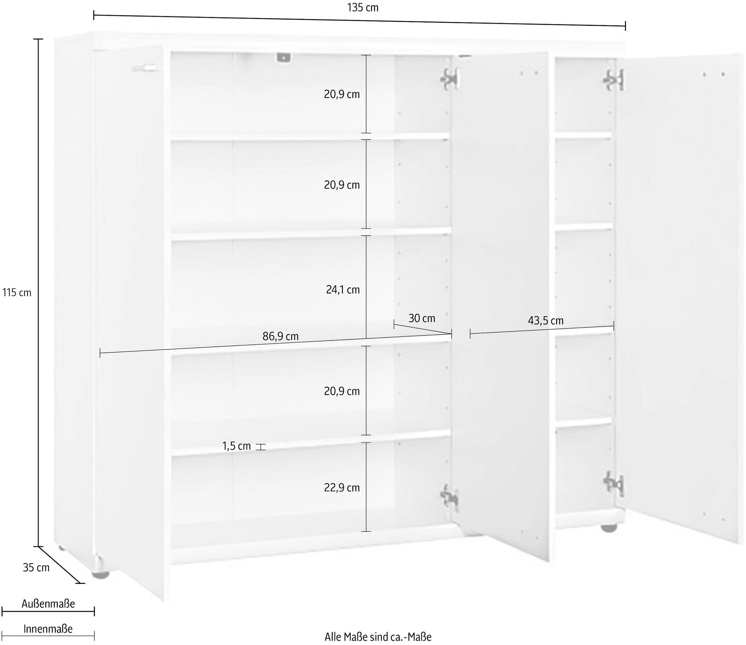 Procontour Kommode »Sun«, Breite 135 cm