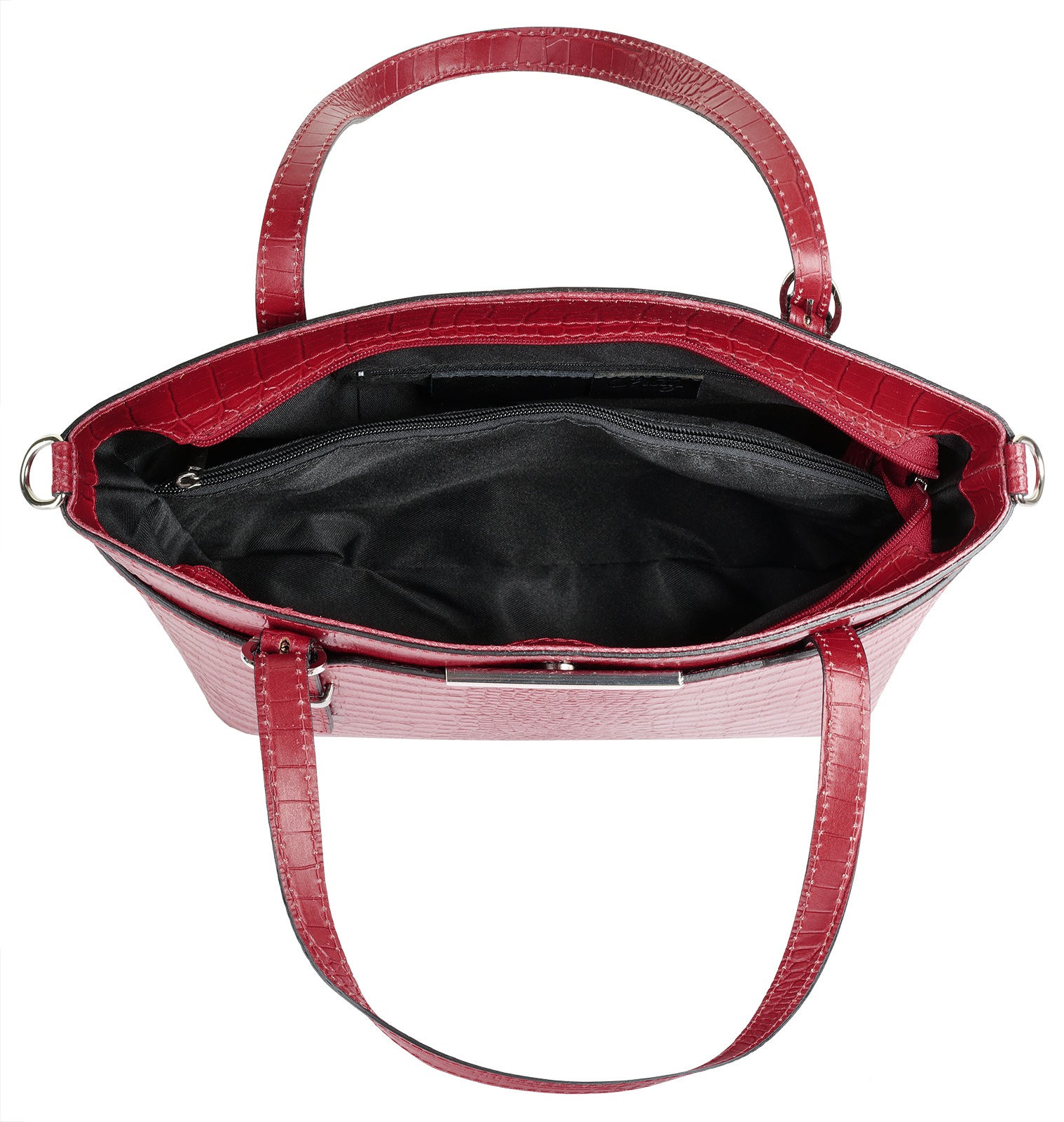 Cluty Henkeltasche, echt Leder, Made in Italy