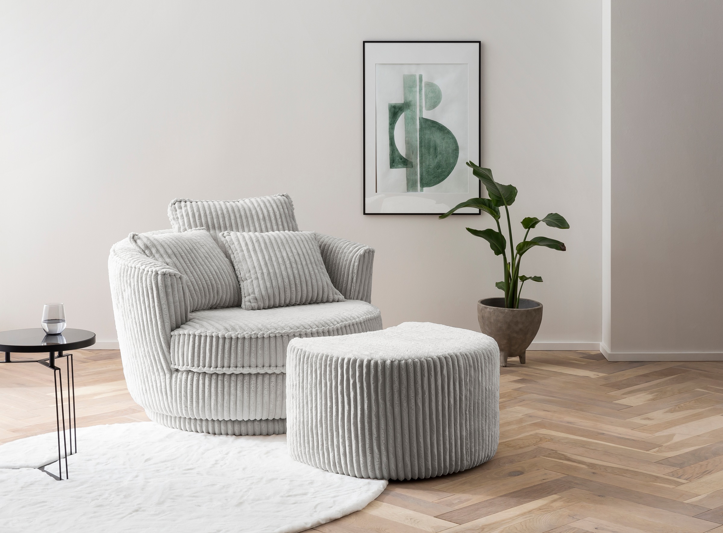 Leonique Drehsessel »MAISIE, Love Seat XXL Lese-Sessel, Big-Sessel mit Hock günstig online kaufen