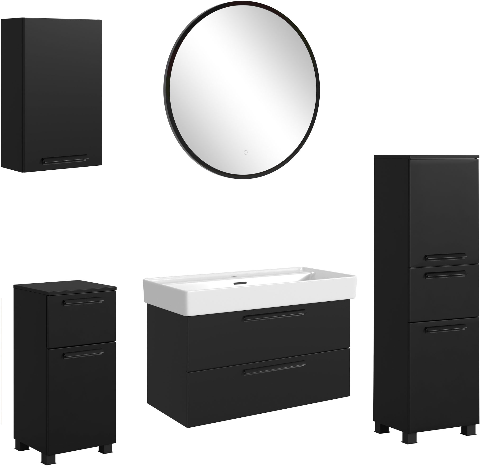 welltime Badmöbel-Set »SALVADA, 5tlg-Set, gedämpfte Scharniere, Softclose, günstig online kaufen