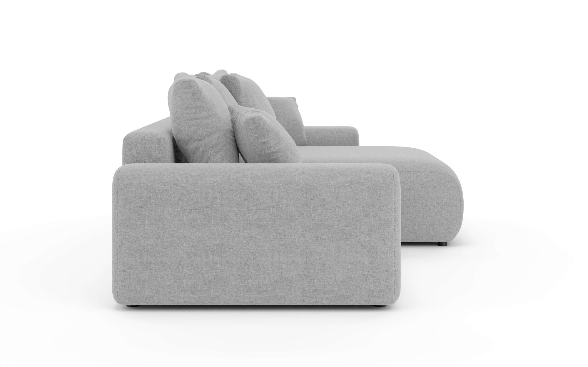 Home affaire Ecksofa »LAKESIDE klein mit Bettfunktion und Bettkasten, B/T/H 235/142/84 cm«, L-Form, Recamiere beidseitig montierbar, mit Wellenunterfederung