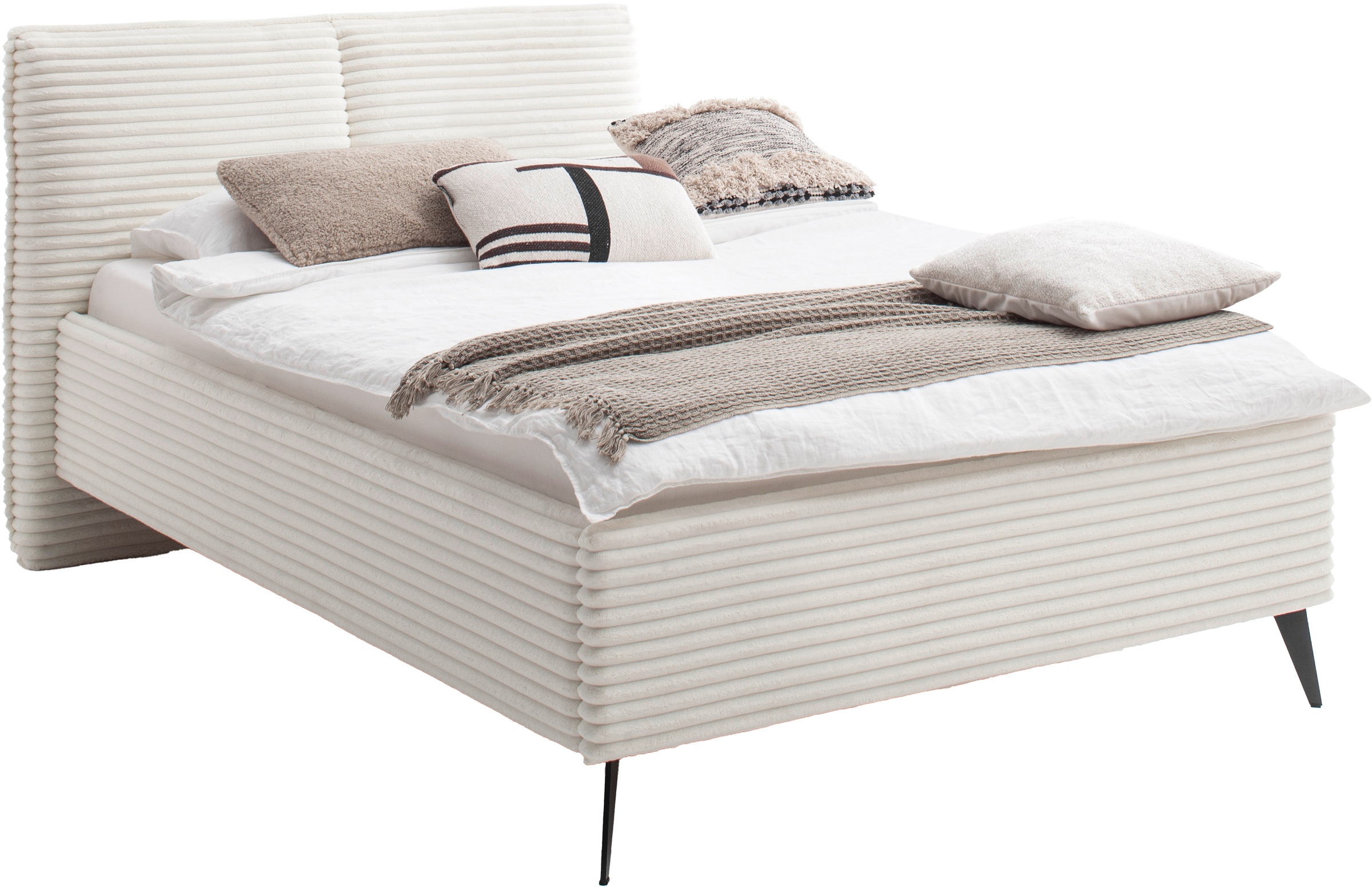 meise.möbel Polsterbett "Matera" in Breitcord, mit schwarzem Metallfuß, wah günstig online kaufen