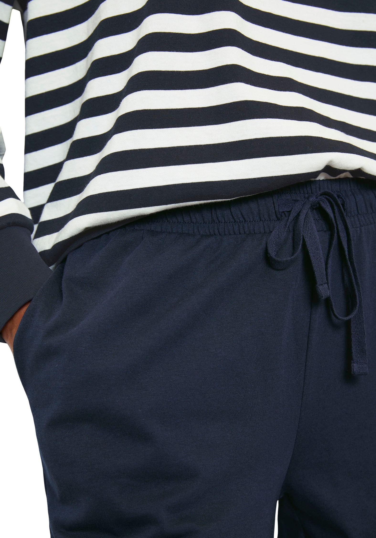 Marc O'Polo Pyjama »Mix & Match Cotton-Woven«, (Set, 2 tlg.), mit Logoschriftzug auf der Brust