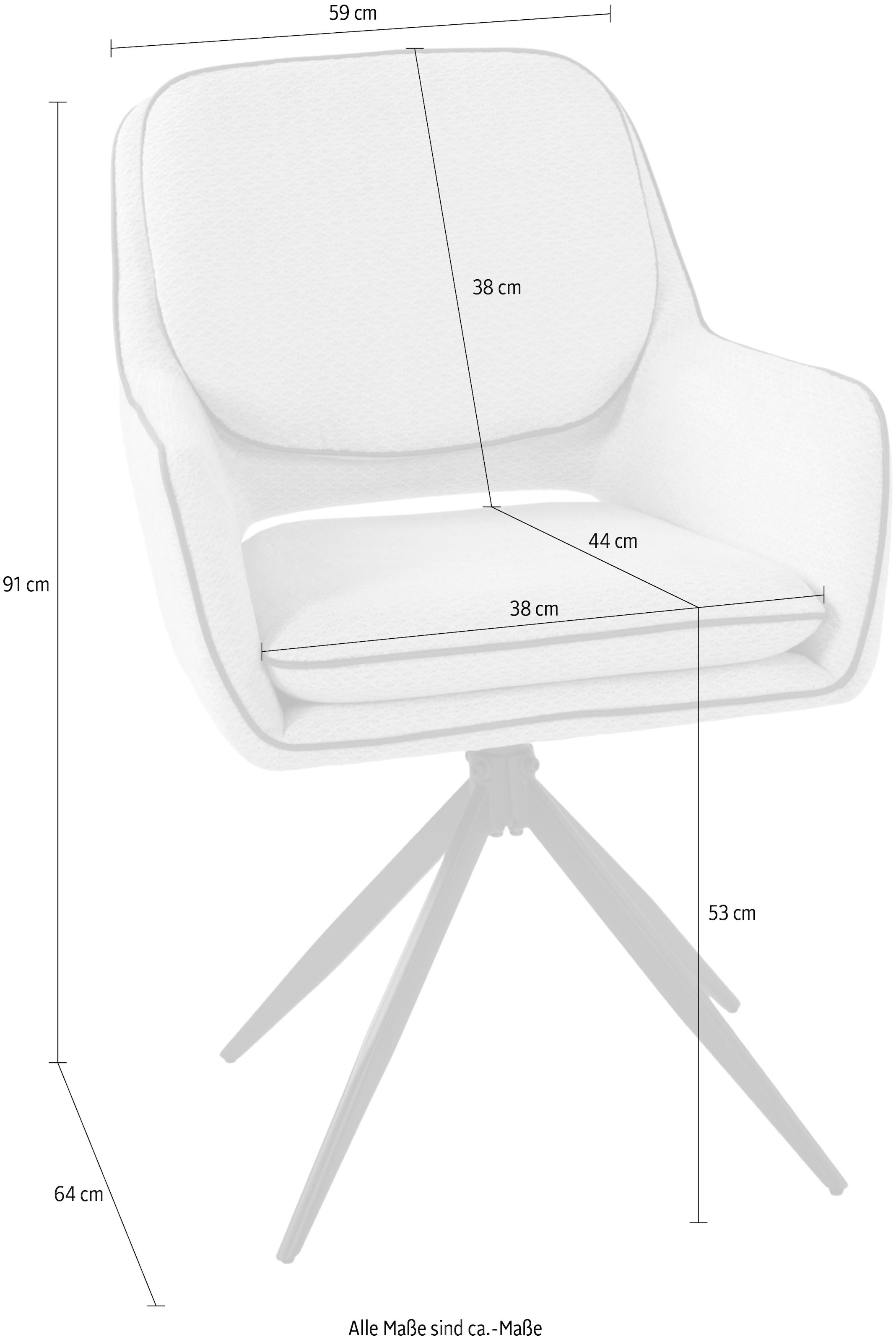 Duo Collection Esszimmerstuhl »Esra«, (Set), 2 St., Webstoff, drehbar, extra Polsterung im Sitzbereich