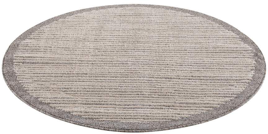 Carpet City Teppich »Art 2231«, rund, 7 mm Höhe, Kurzflor, Streifen-Muster, günstig online kaufen