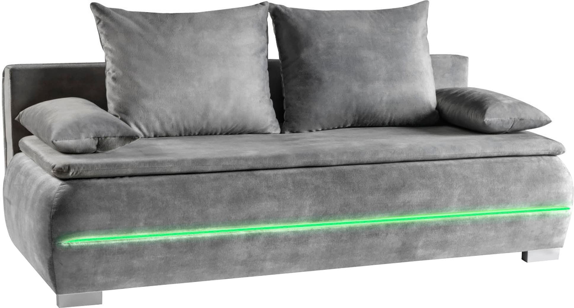WERK2 Schlafsofa »Tekla LED«, 2-Sitzer Schlafcouch mit Bettkasten & stylischer RGB-LED-Beleuchtung