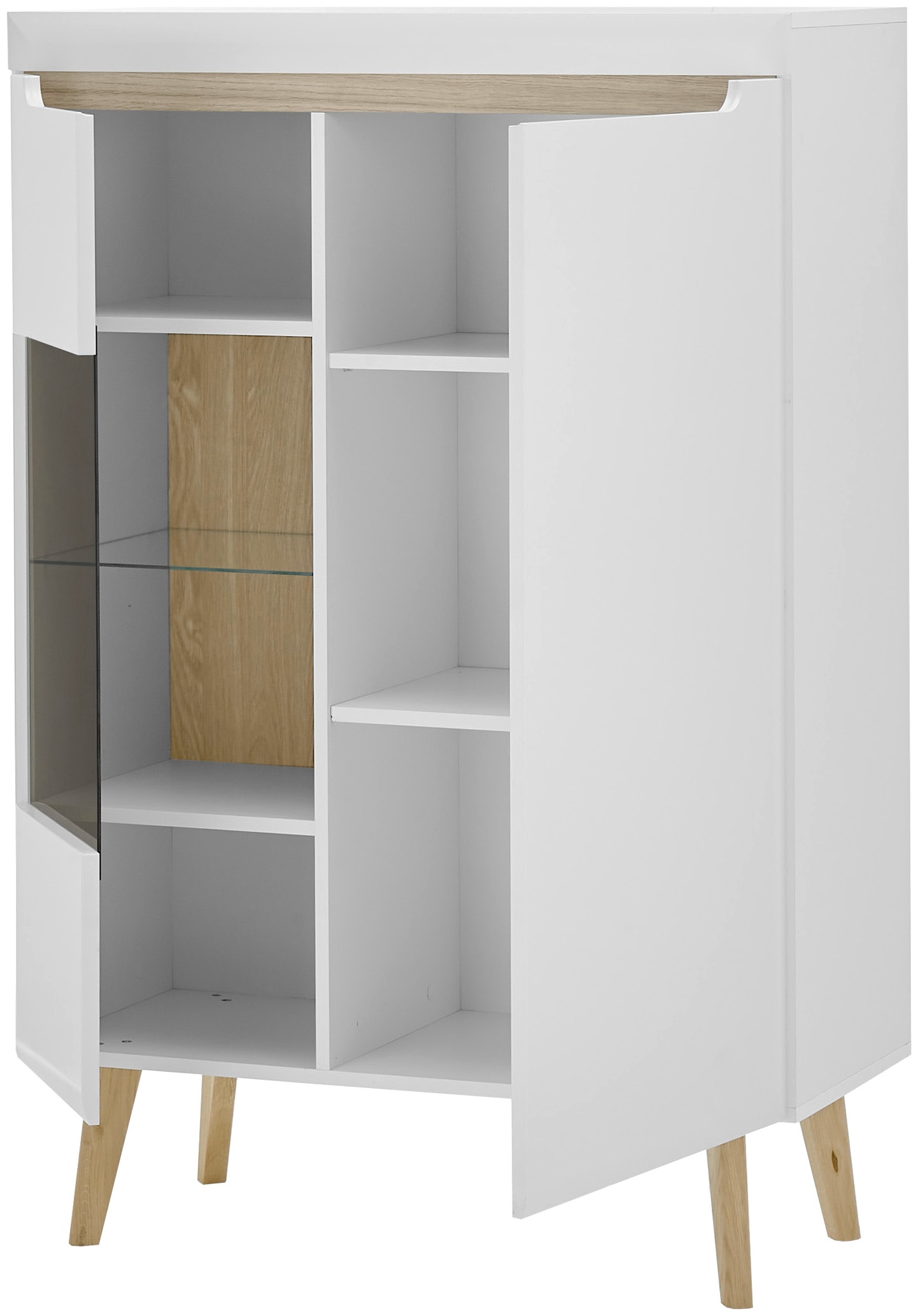 INOSIGN Wohnwand »Torge, Anbauwand, Schrankwand, Mediawand, Wohnzimmer-Set«, (Set, 3 St.), enthält 1 Vitrine, 1 Lowboard + 1 Wandboard, 270 cm breit