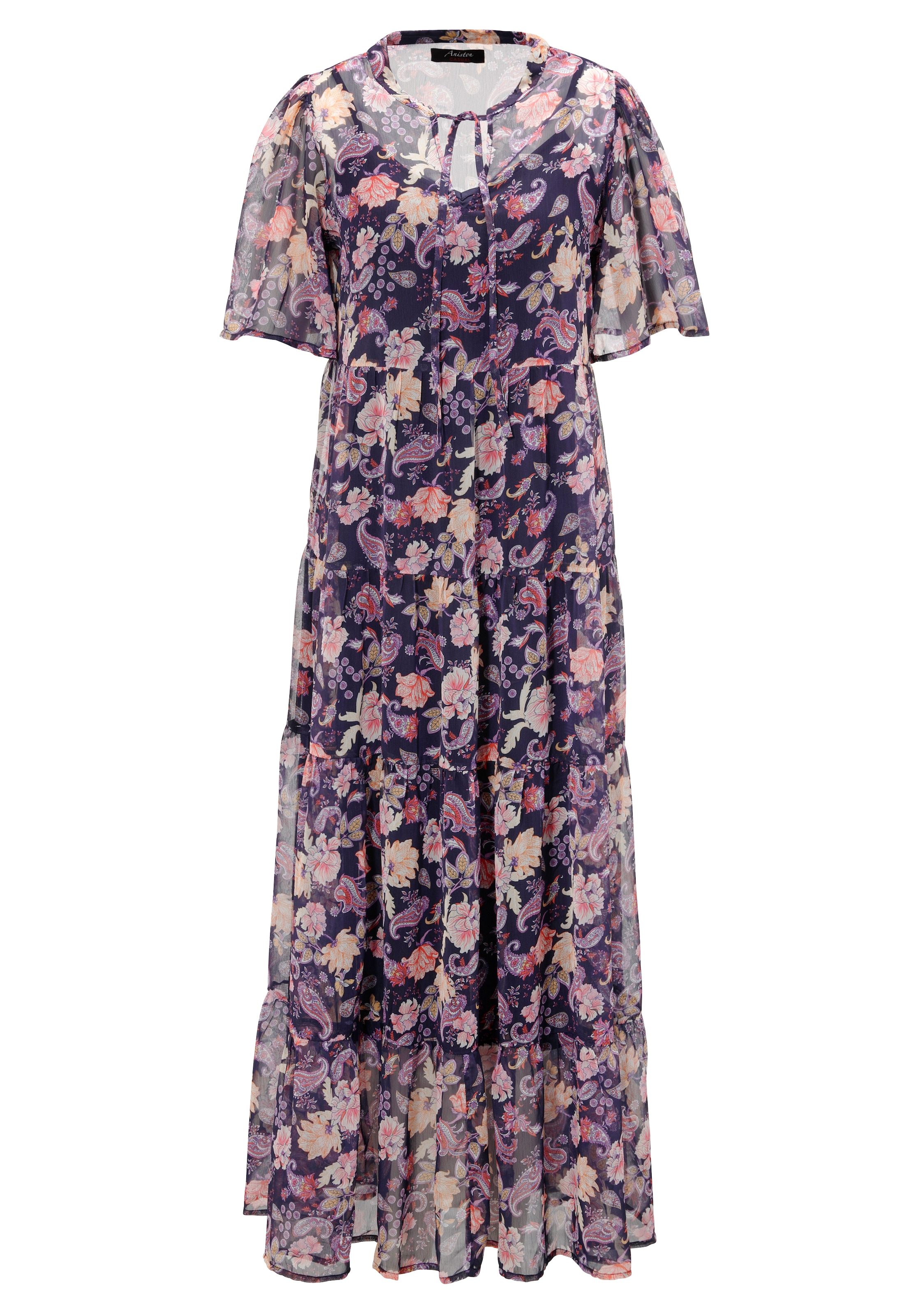 Aniston CASUAL Sommerkleid, mit fantasievollem Blumen- und Paisley-Druck